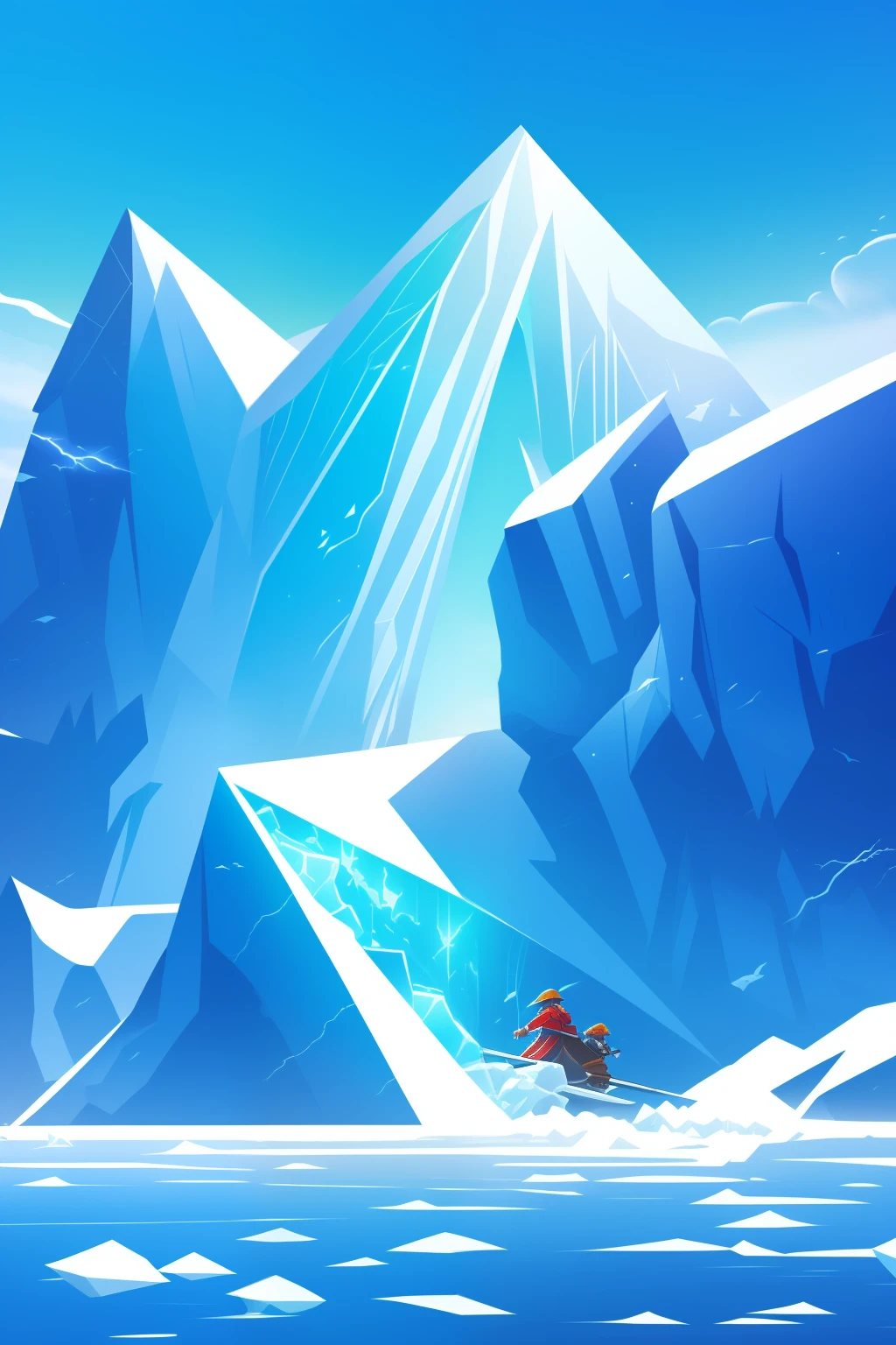iceberg、illustratio、blizzard、
