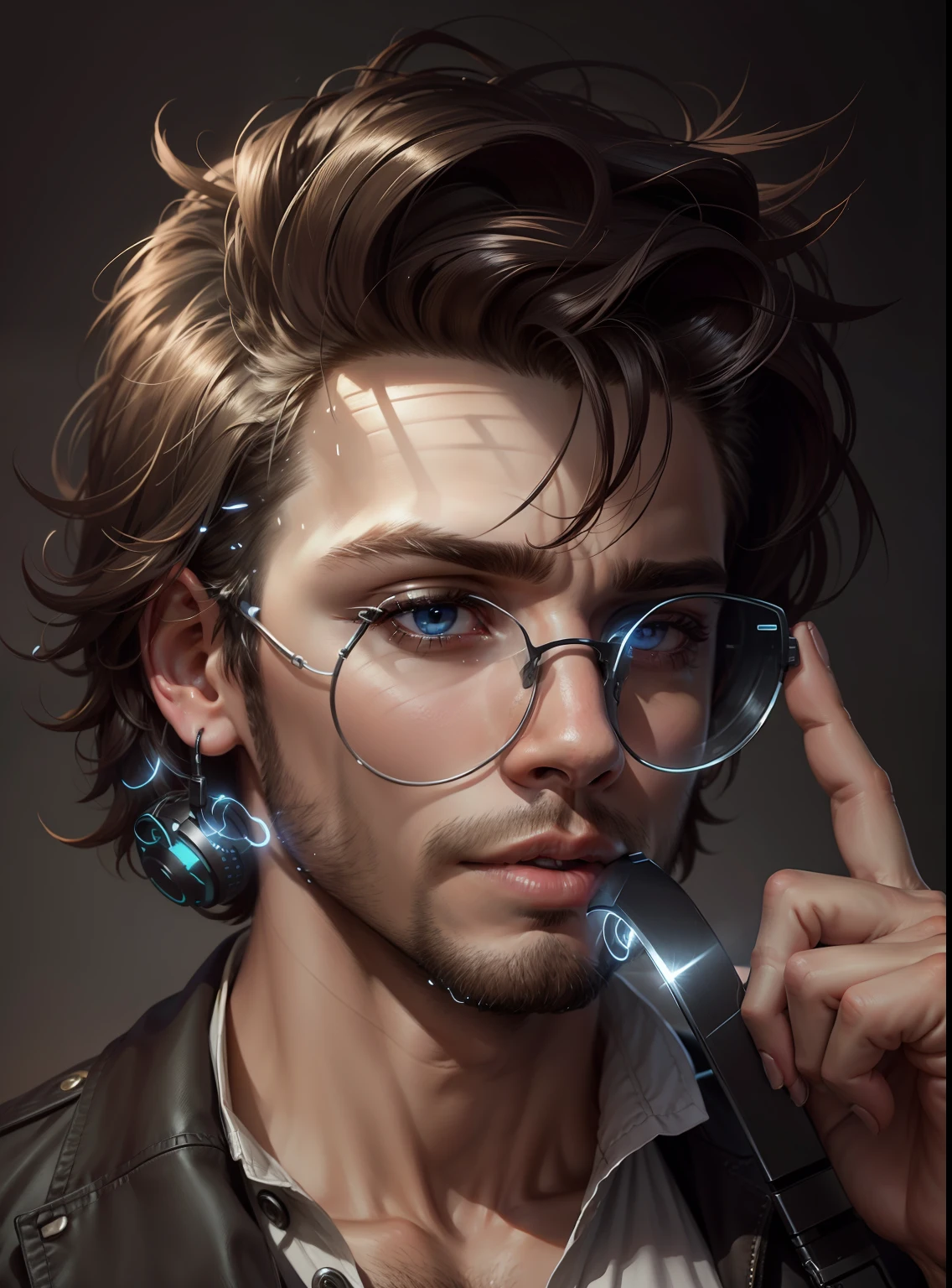 realistic handsome boy,change background in music background, ultra 4k