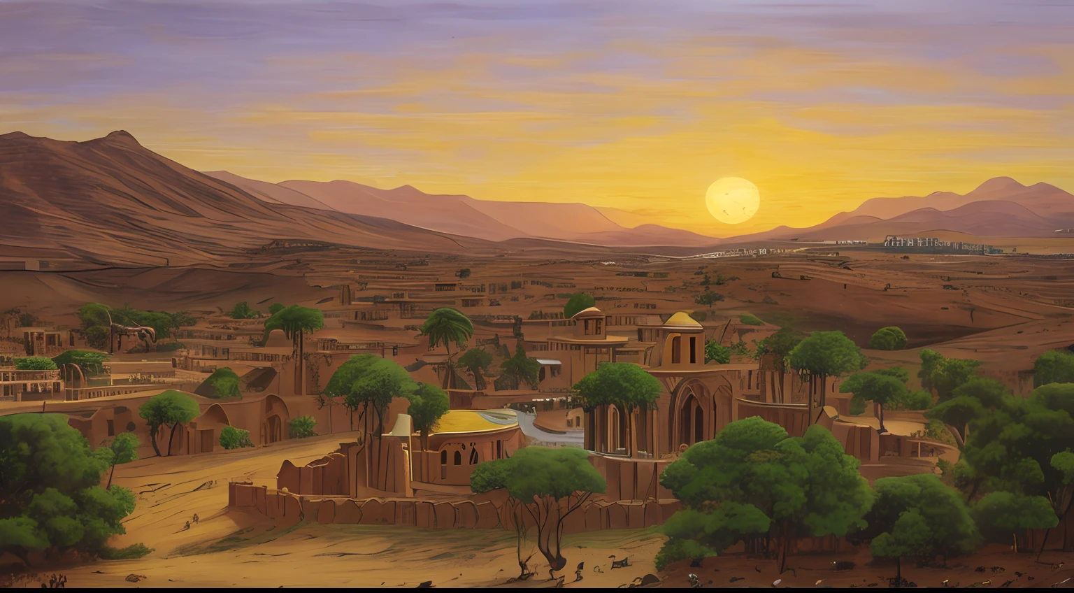 An empire of more than seven hundred years, Axum Africa, stunning photographic view of the sunset landscape, master part, trending in cgsociety, 4k, 8k, disco Rigido, [art-station:1], arte conceitual, altamente detalhado, foco nítido, [Subsurface scattering:1], art by Gabriel Lekegian and Abbas domains of Axum during the Middle Ages and early Modern Ages
