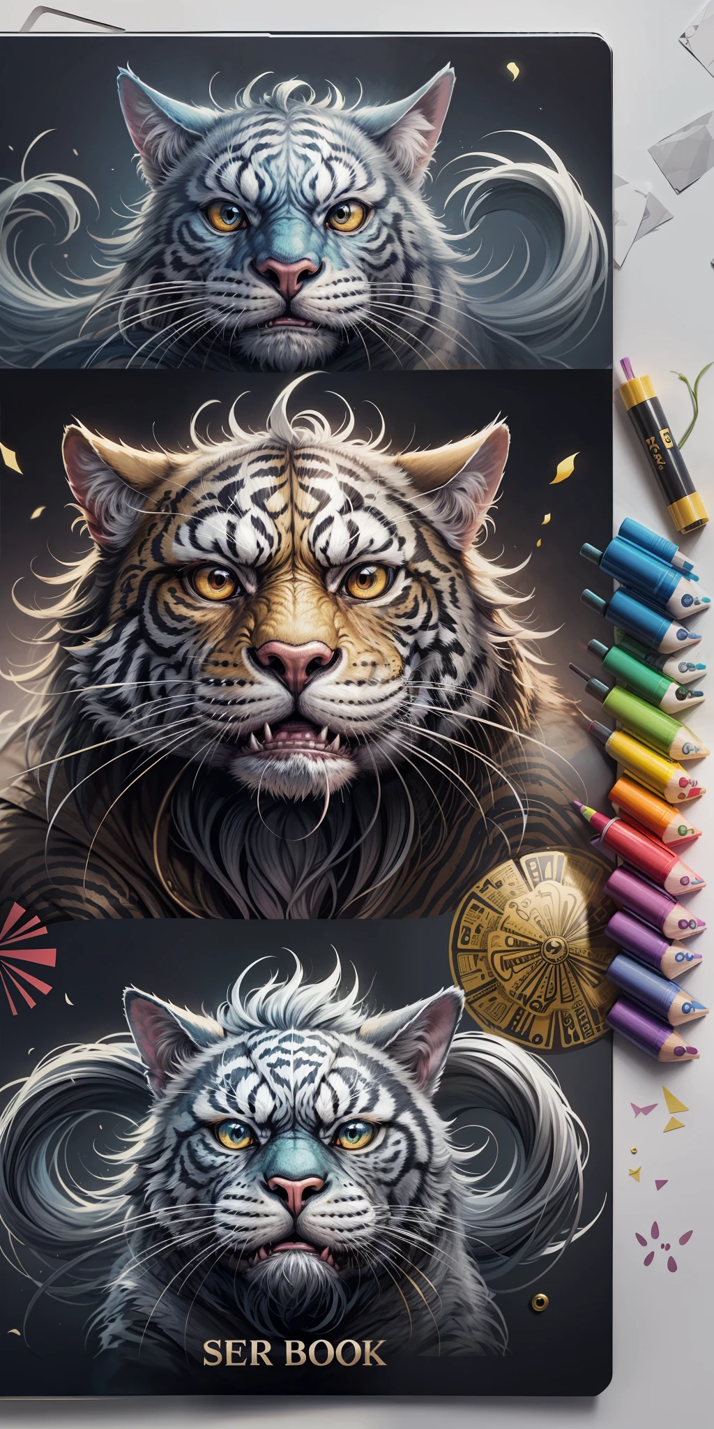 cover book (animals coloring book for kids ) --auto --s2