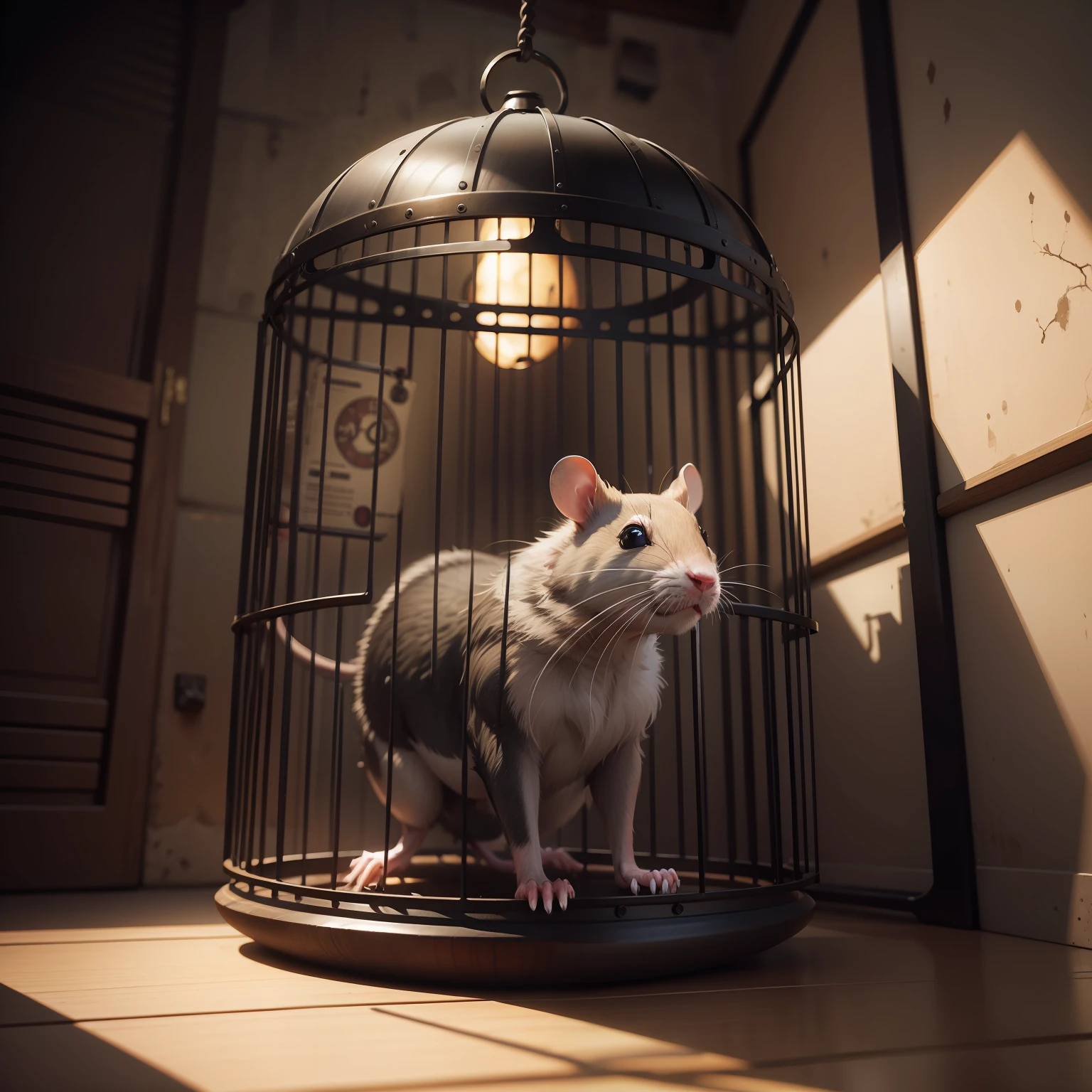 Rat in a cage, concept art, 4k
