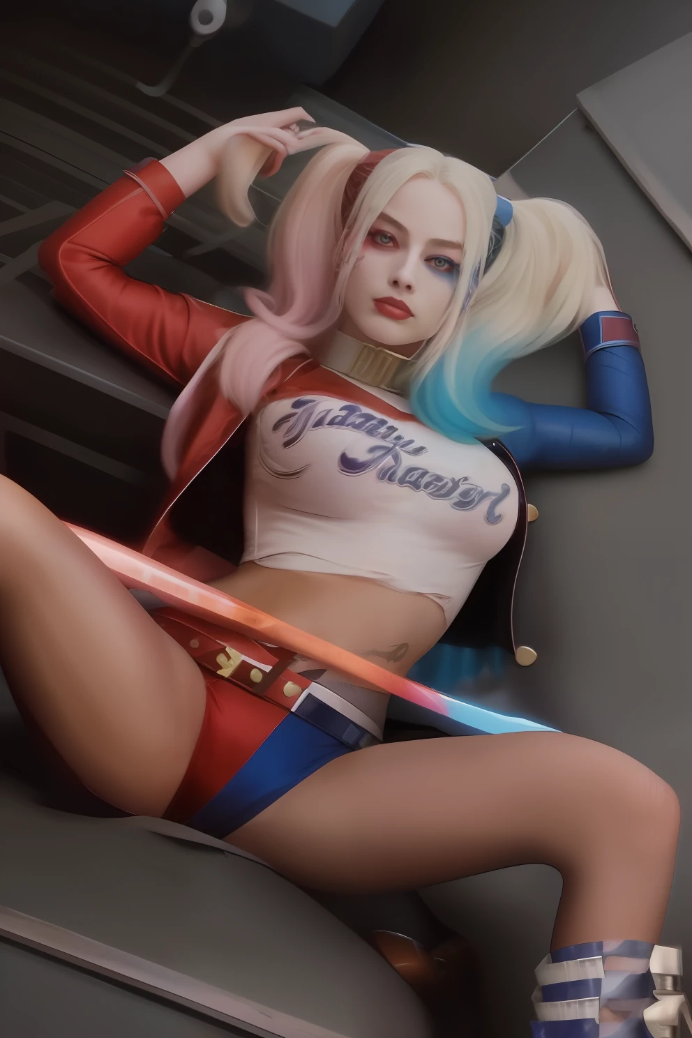 Margot Robbie vestida de HarleyHarley Queen, cosplay en Black Harley Queen, Harley Quinn, Kim Kardashian como Harley Quinn, de Harley Quinn,