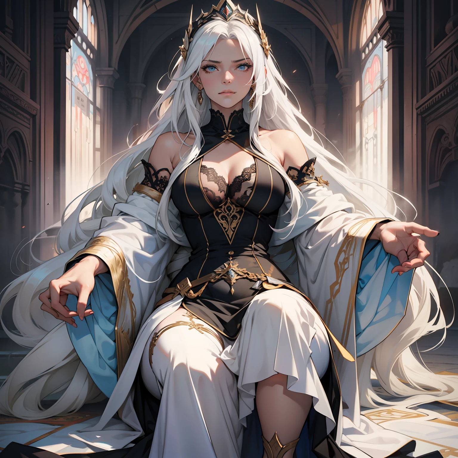 Yes, my mother has long, silky, white hair that flows down to her feet. She has deep, piercing eyes that are dark and brooding. She has a petite, delicate frame and is often seen dressed in fine fabrics.
My mother is not someone to be messed with. She is wise, powerful, and commands respect. She is the epitome of grace and beauty.