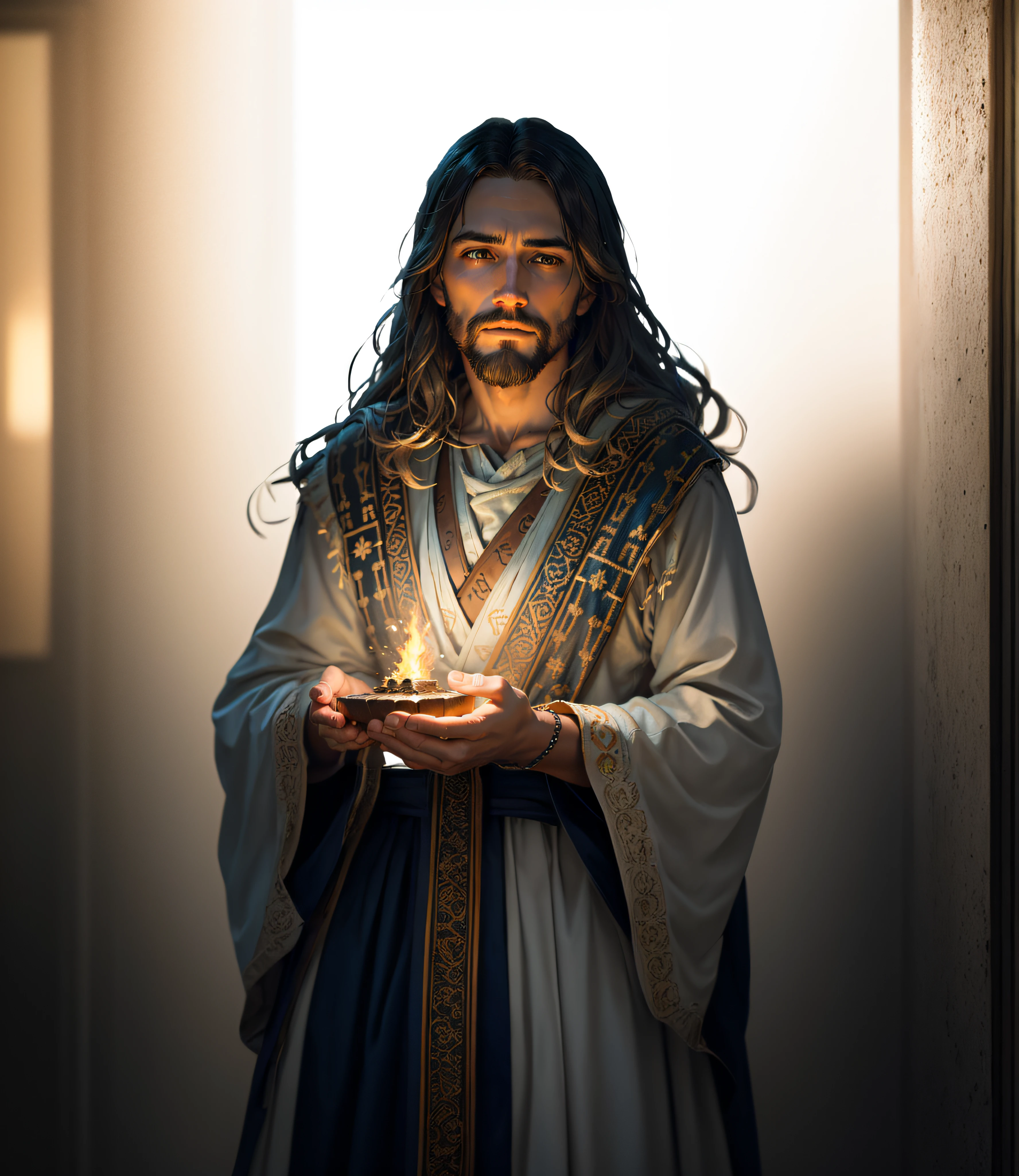 JESUS CHRIST near Noah's ark dark photo: realistic epic, soft cinematic portrait, adobe lightroom, photographic laboratory, highly detailed, faded, art by greg rutkowski and artgerm, neutral colors: 1.2), (hdr: 1.4), (soft colors:1.2), hyperdetailed, (artstation:1.4), cinematic, warm lights, dramatic light, (intricate details:1.1), complex background, (rutkowski:0.66), (blue and orange:0.4). 1man