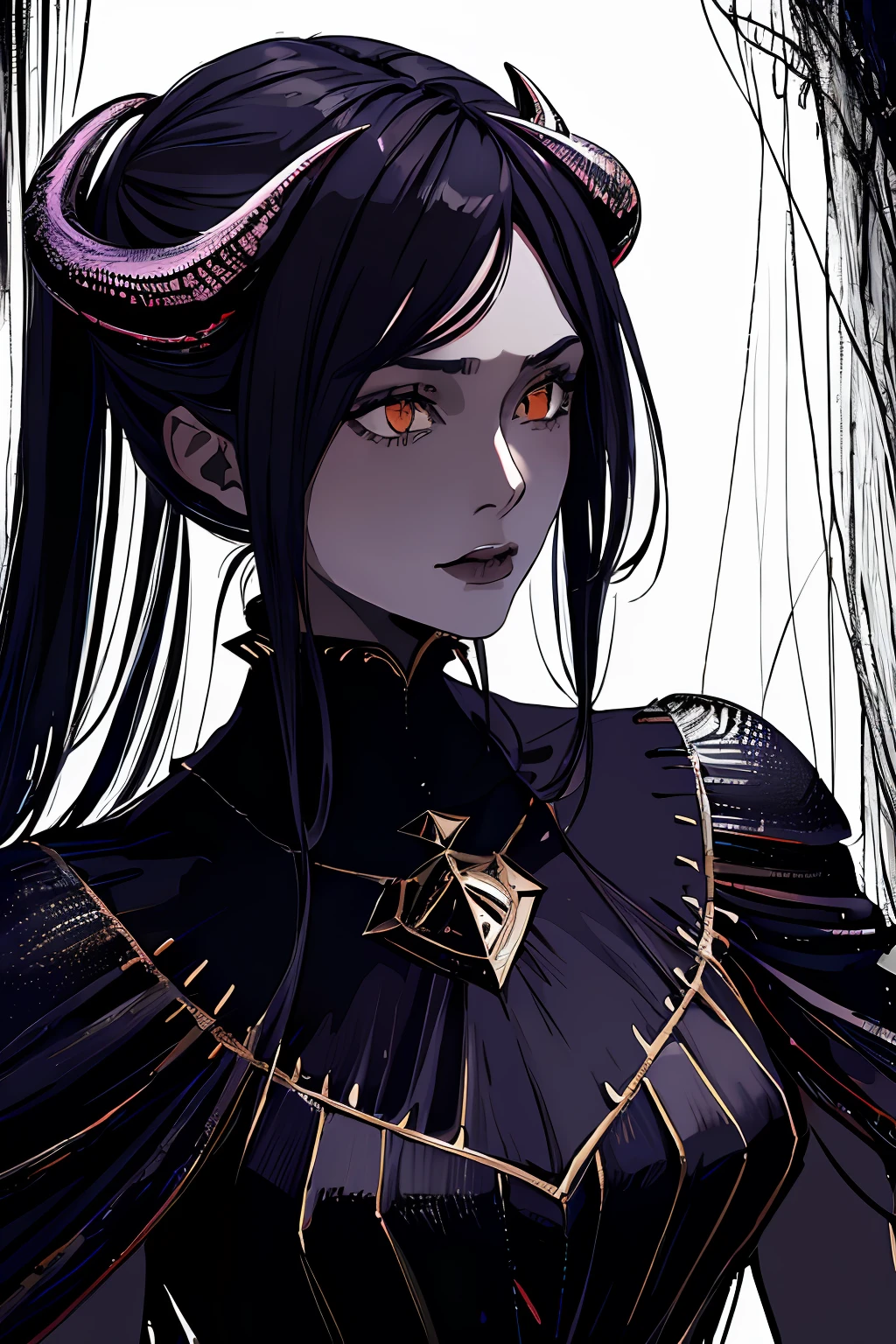 (masterpiece, top quality, best quality, official art, beautiful and aesthetic:1.2), cateyes,1girl, solo, armour, magic, light particles, upper body, extreme detailed, highest detailed, optical mixing, playful patterns, lively texture, unique visual effect, ((dark fantasy)), (darker colours:1.3), Ominous energy, eldritch Horror