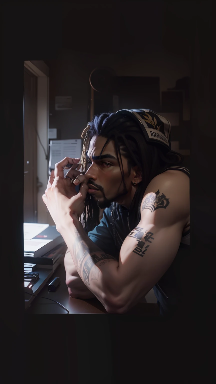 (imagem detalhada) (melhor qualidade) rapper realista