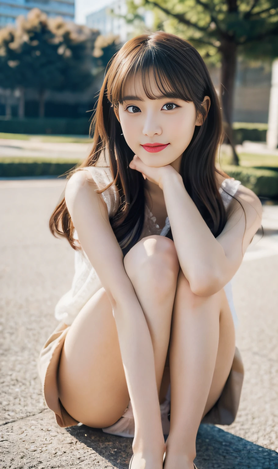 ulzzang -6500-v1.1, (Raw foto:1.2), (Photorealsitic:1.4), a beautiful detailed girl, extremely detailed eye and face, beatiful detailed eyes, Ridiculous, unbelievable Ridiculous, huge filesize, ultra-detailliert, hight resolution, ighly detailed, top-quality, ​masterpiece, Kemomimi,  illustratio, ighly detailed, nffsw, unification, 8k wallpaper, magnifica, finely detail, ​masterpiece, top-quality, Highly detailed ticker uniform 8k wallpaper, Light on the Face、电影灯光、 girl、((witheout panties))、((dynamicposes)))、(camel's toe)、(half)、(panthyhose)、(Sitting on legs bending the knees))