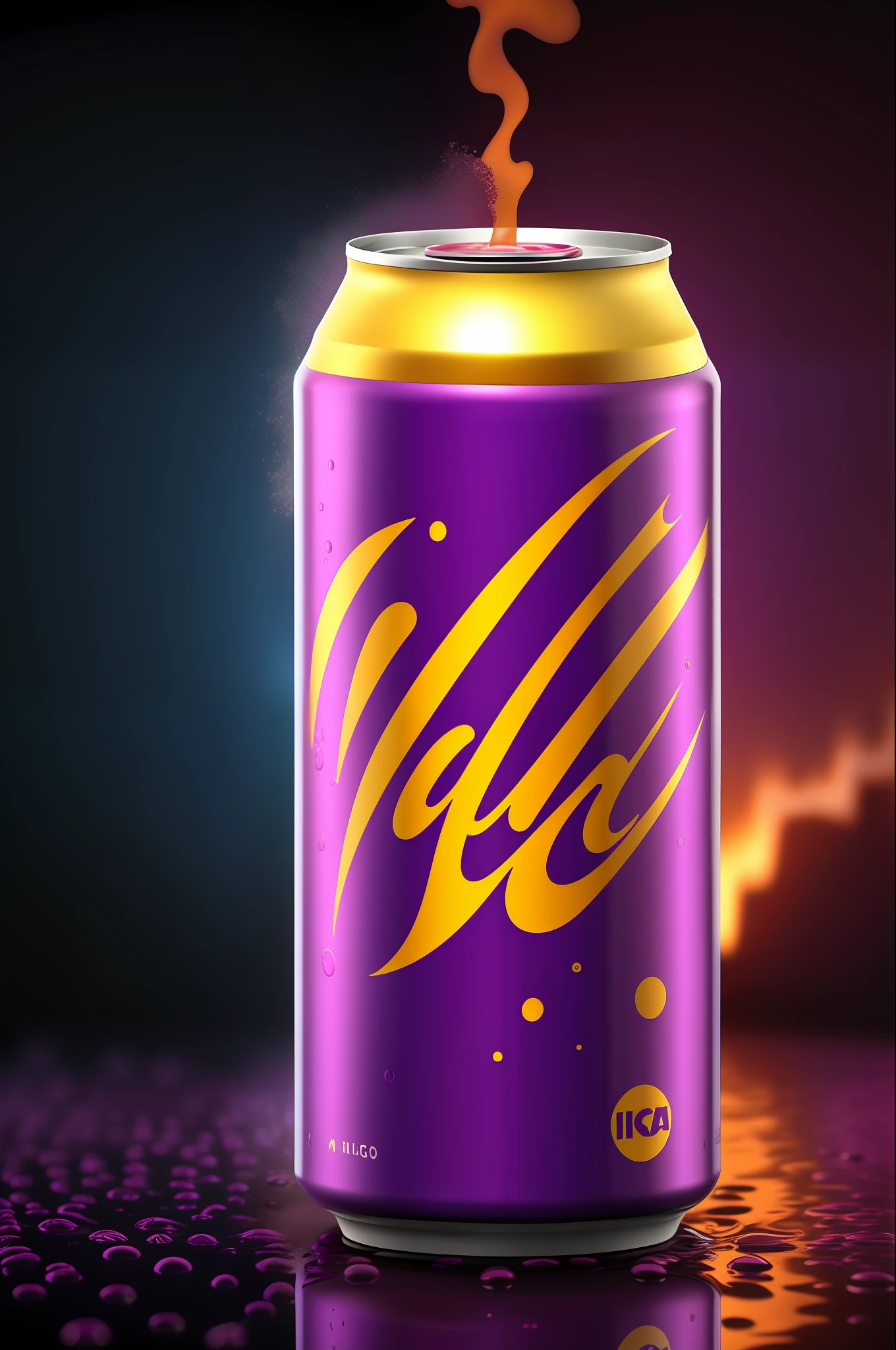 energy drink, with açaí, mirtilo e bagas e gotas de chuva
