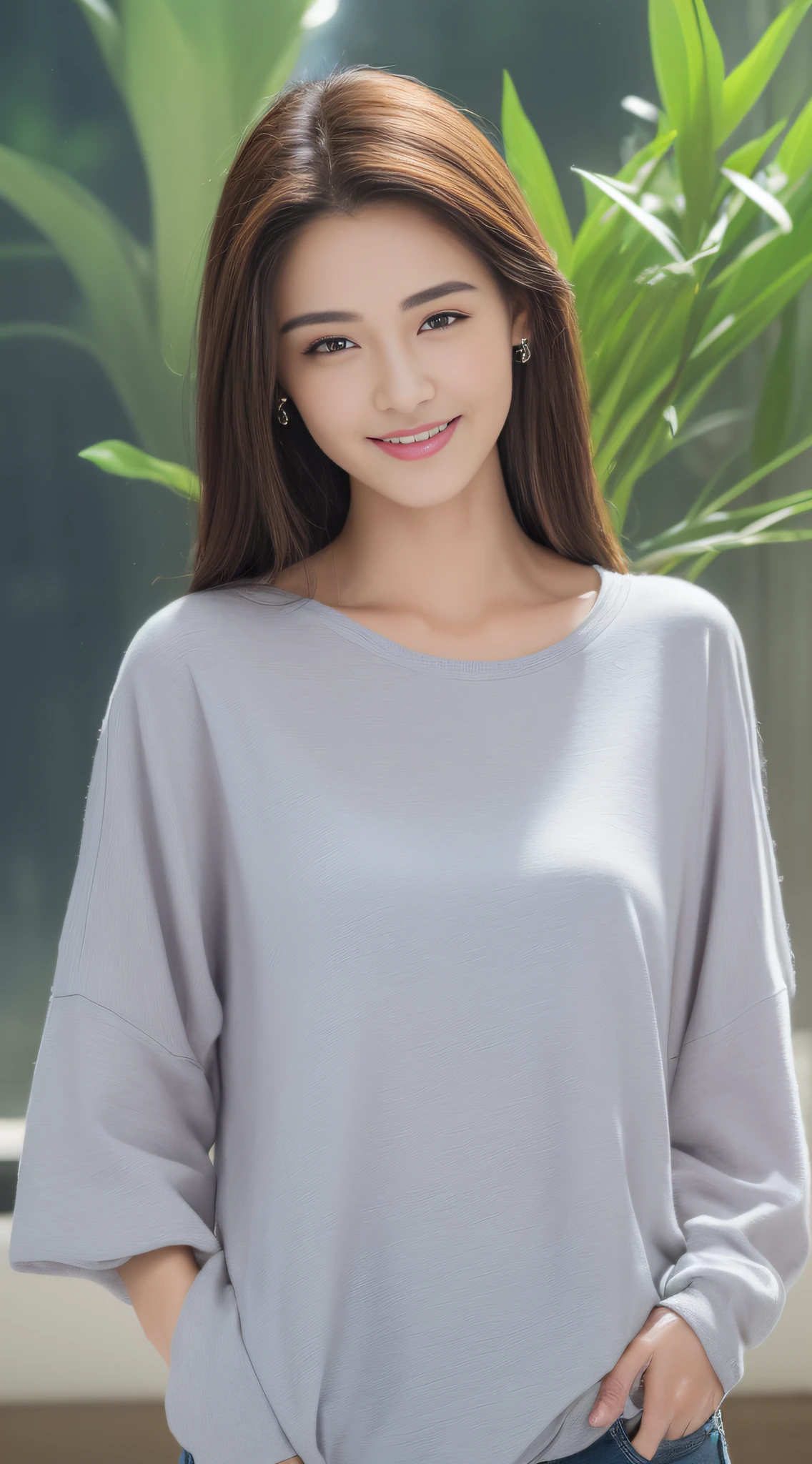 ((top-quality、8K、masterpiece:1.3))、sharp:1.2、Perfect Body Beauty:1.4、Slim abs:1.2、Big、Beautiful face、A smile、((Soft Color Casual Clothing:1.3))、(aquariums:1.2)、Straight hair、Highly detailed facial and skin texture、A detailed eye、Aspect of looking at the camera、Beautiful feet