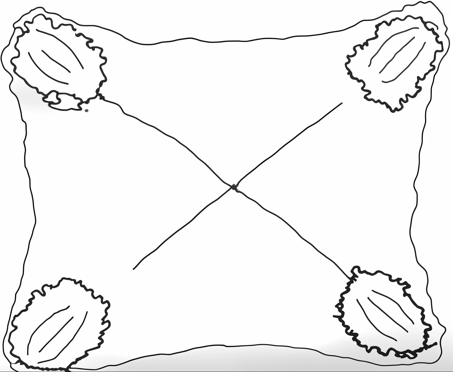 The four corners are Mandelbrot