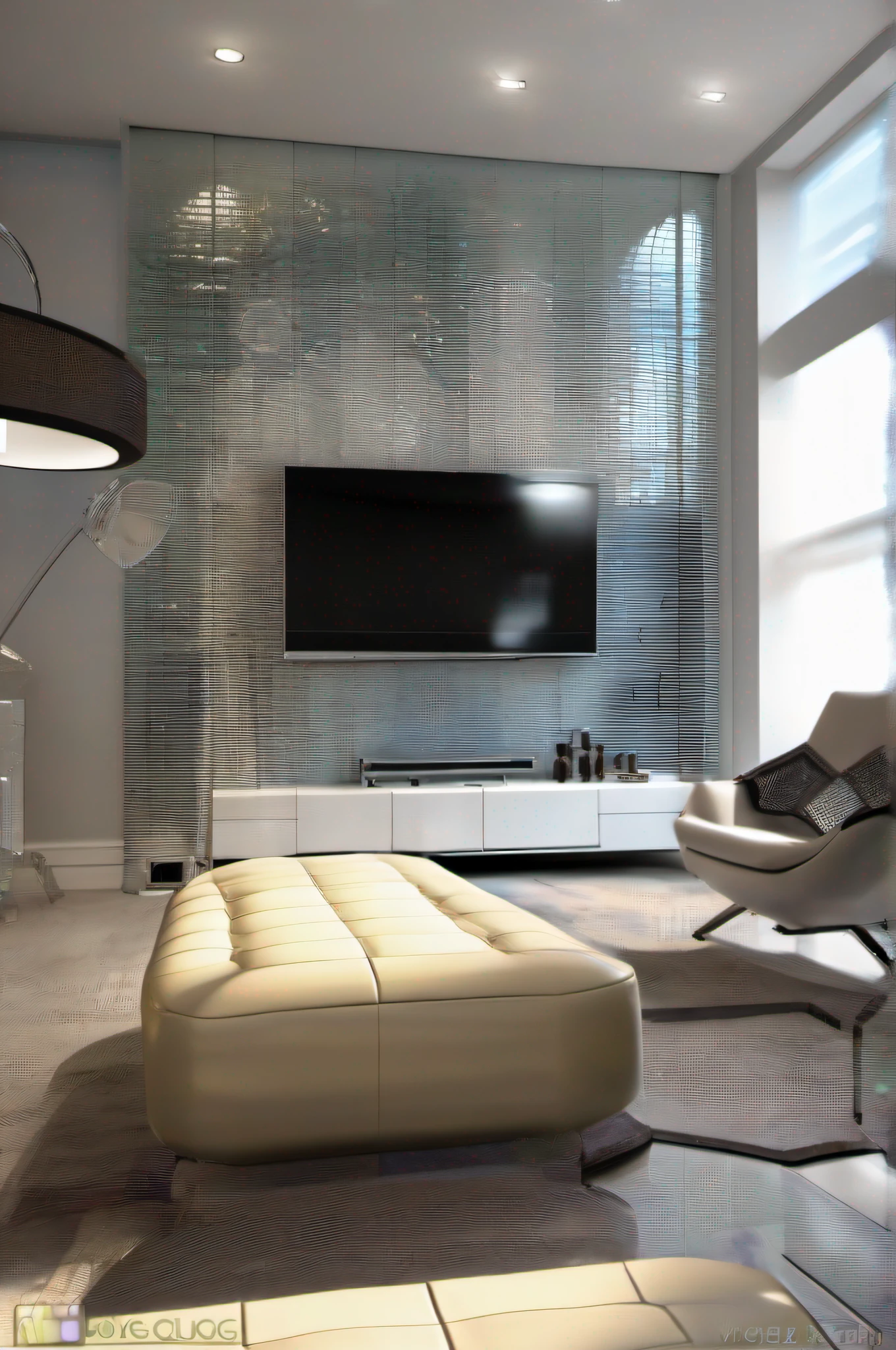 Modern Living Room Design, made of glass