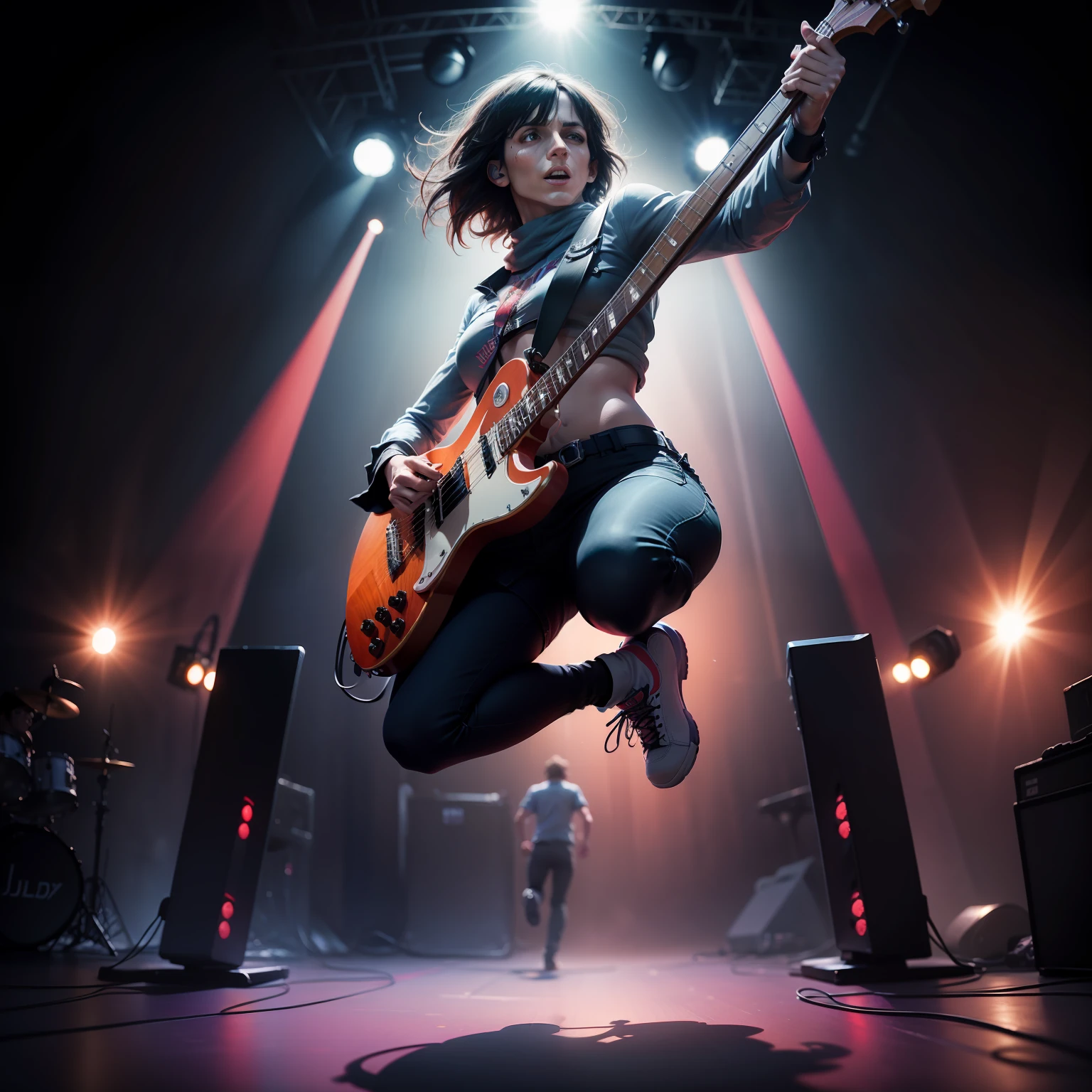 Jumping jack flash, concept art,concert art, 4k