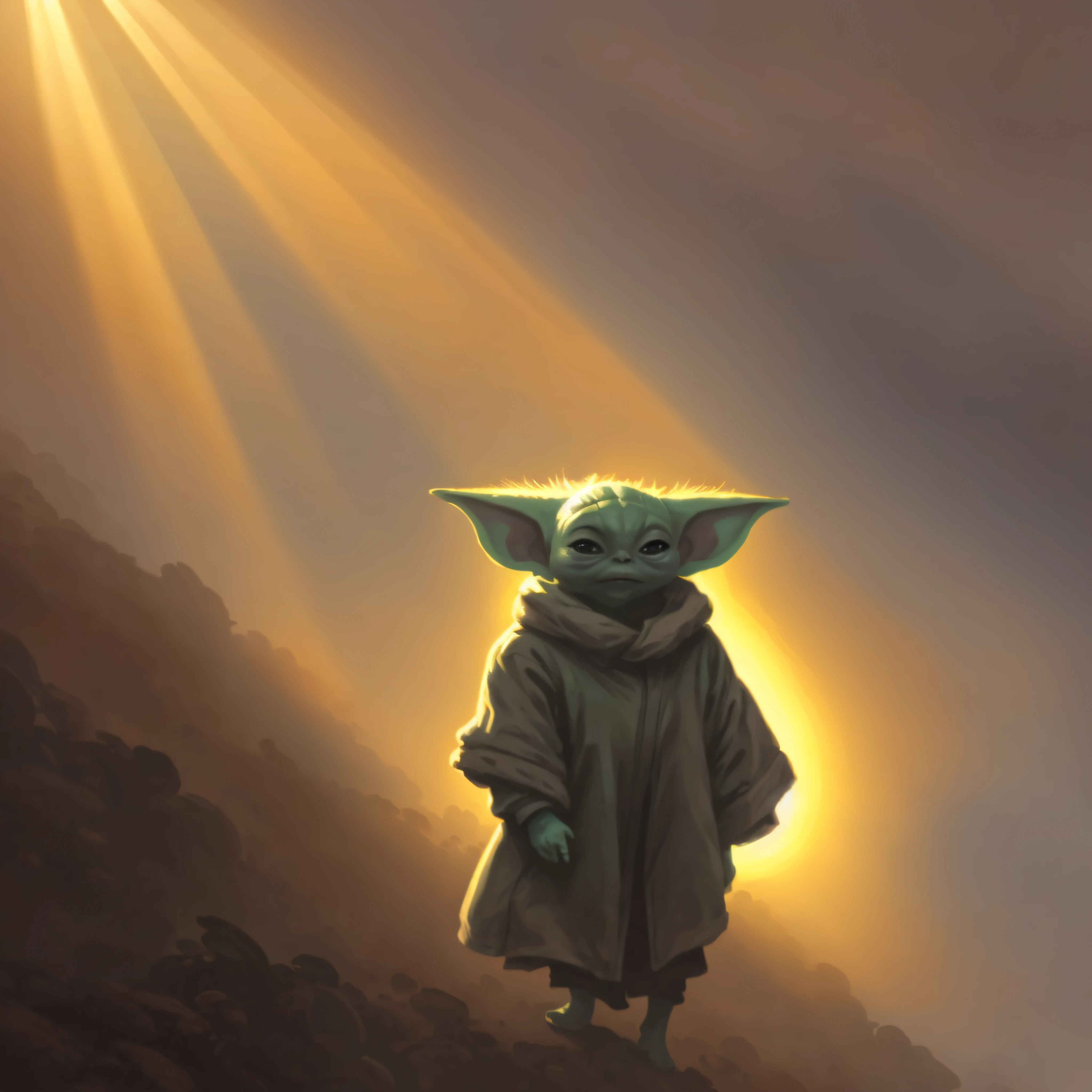 _yodah morning sun, gouful,8k, cinematic atmosphere, john Miller, Tom Bagshaw, [anatomy-gloaked], high textures, Chris Tulloch McCabe style
