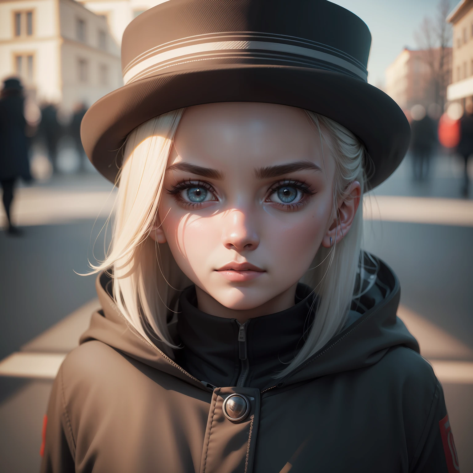 garota, rosto, 8k, sombra realista, dynamic light, rosto, soviete, SOVIET UNION, URSS, hiper detalhado, super detalhado, alta qualidade, olhos cristalinos, Alto realismo, sombras detalhadas, luz detalhada, Soviet hat, moscow cold