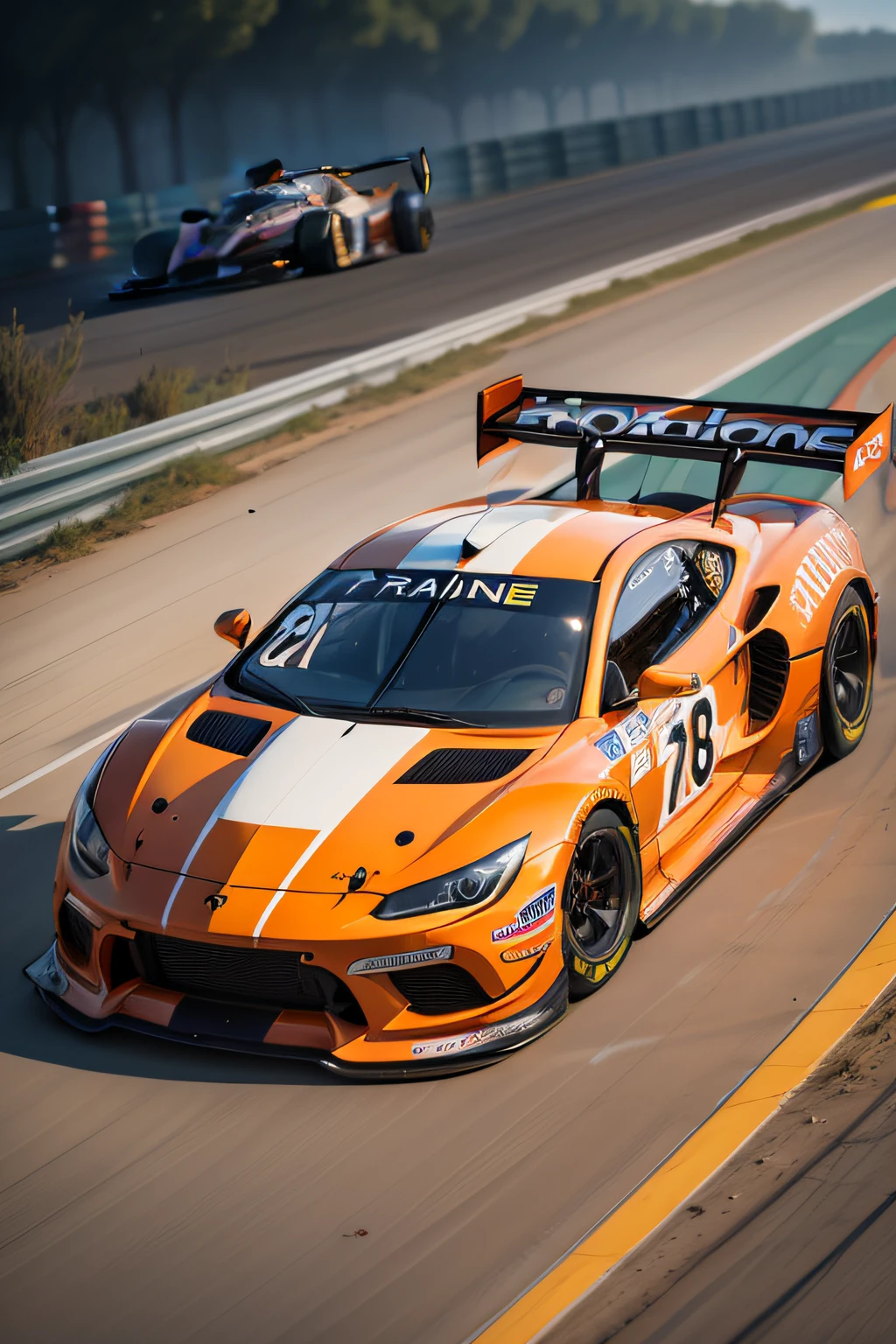 Create an image of a race car