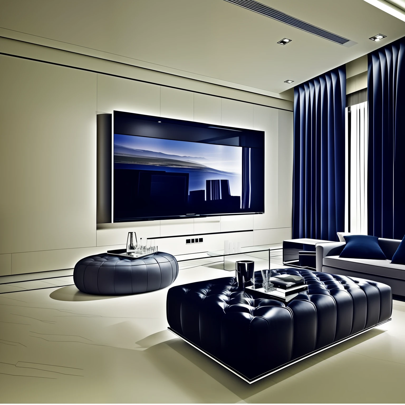 High quality,hyper HD,Masterpiece,morden style,minimalist wind,In line with modern aesthetics,liveroom,White sofa,Glass guest table,Projector