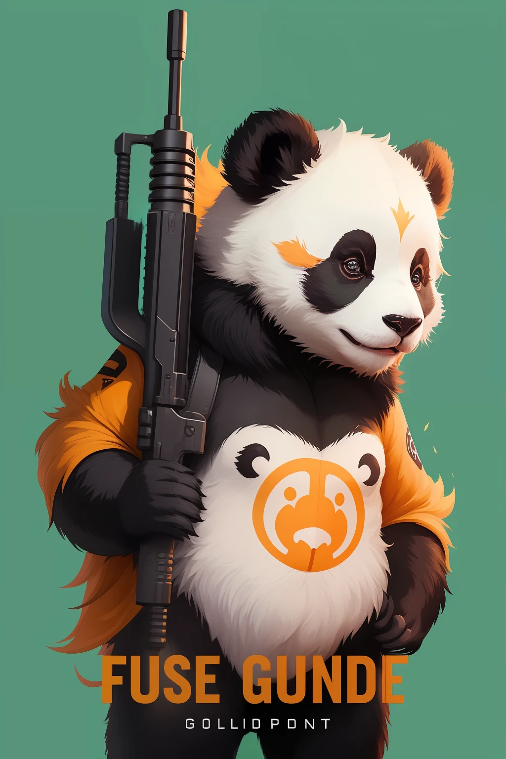 um close up de um urso panda segurando uma arma, Wojtek FUS, Ross Tran 8 K, Trend at Artstation headquarters, trending on ArtStation.', panda, arte de fantasia peluda, Panda Panda Panda, trending on artstationhq, CGSetnation!, Trending in ArtStation 4K, Retrato de personagem peludo, trending on ArtStation:3, trending on ArtStation