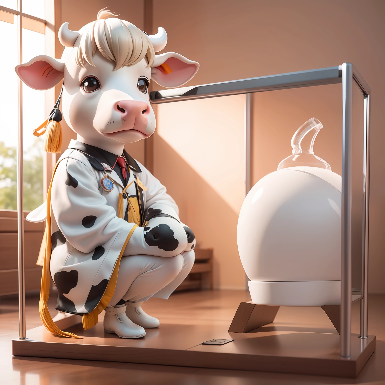 Cow mascot,Reflect the education of people,Advocate science
