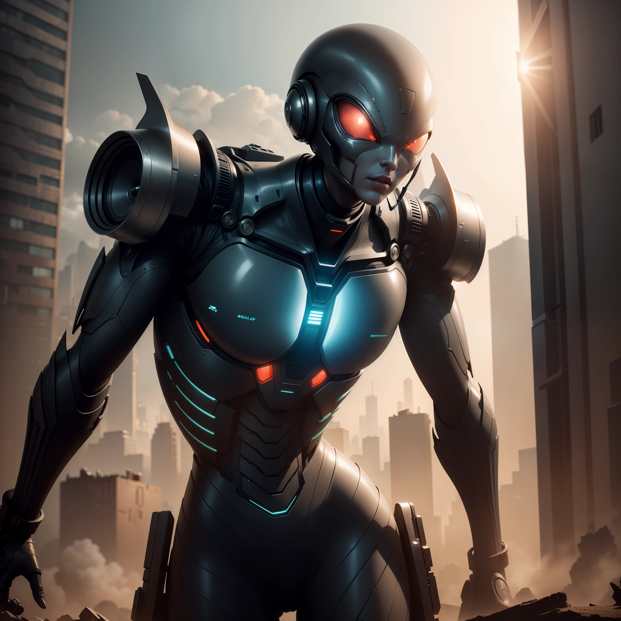 (1alien:1.3), solo,__body-parts__, official art, unity 8k wallpaper, ultra detailed, beautiful and aesthetic,
beautiful, masterpiece, best quality, RAW, masterpiece, super fine photo,, best quality, super high Resolution,
photorealistic, sunlight, full body portrait, stunningly beautiful,, dynamic pose, delicate face, vibrant eyes,
alien is wearing a futuristic Iron suit mech, red and gold, Highly detailed abandoned warehouse background, detailed
face, detailed complex busy background, messy, gorgeous, milky, high detailed skin, realistic skin details, visible
pores, sharp focus, volumetric fog, 8k uhd, dslr camera, High quality, film grain, fair skin, photorealism, lomography,
sprawling metropolis in a futuristic dystopia,