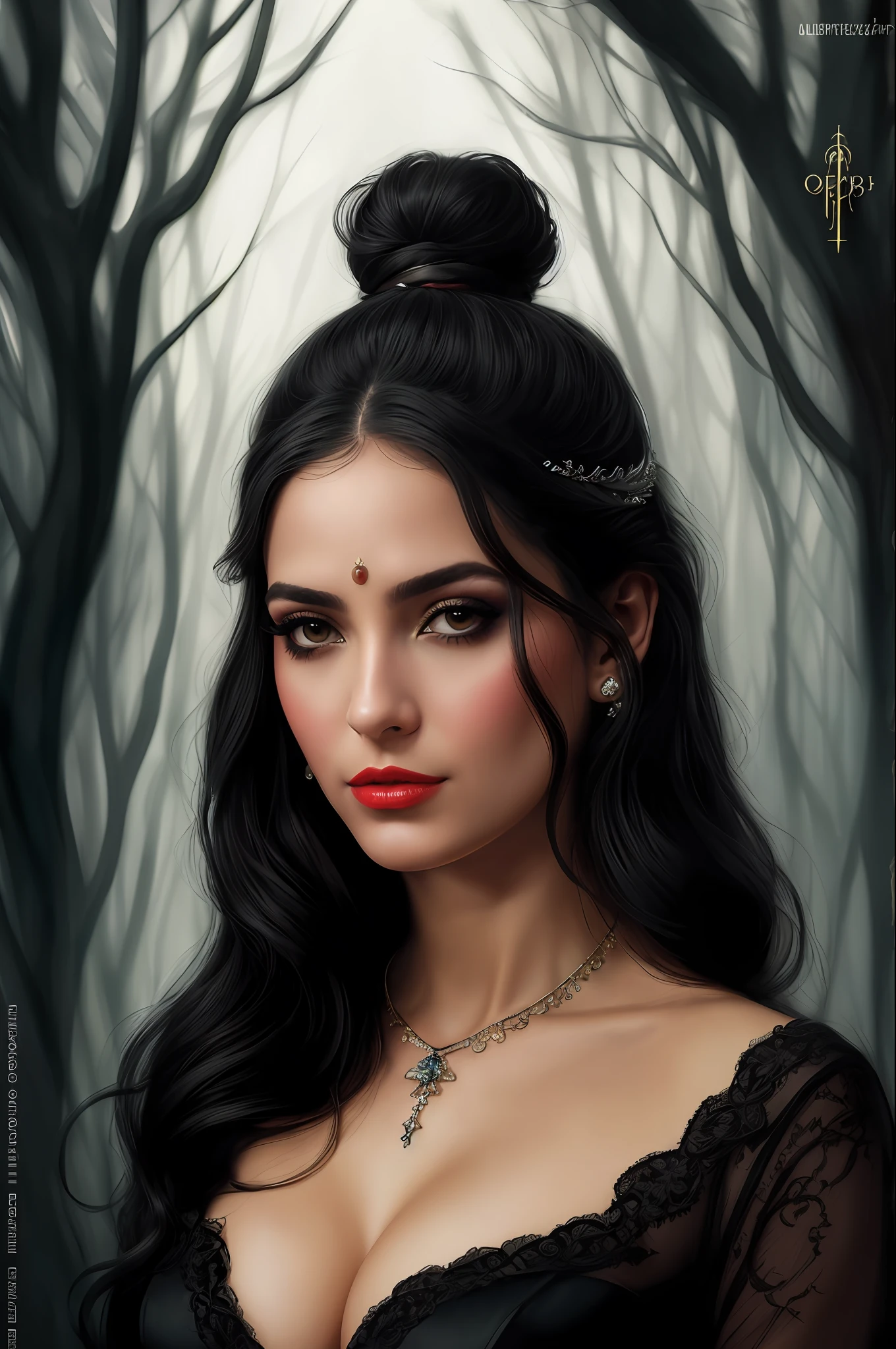 (8k, 4k, melhor qualidade, highres, ultra alta res:1.1), (obra-prima, realista, foto-realista:1.1), 1girl, rosto, close-up, twintails, cabelo loiro, olhos verdes, red-lips, (olhando para o espectador:2), cabelo absurdamente longo, long eyeslashes, sombra, rosto pequeno, olhos grandes,
ombros nus,
alto contraste,Foto RAW, uma foto retrat floresta, pele natural, 8k UHD, alta qualidade, filmic grain, Fujifilm XT3o de 55 y.o 8k,realista,mulher de vestido preto elegante, sexy segura um livro na frente de uma janela,peitos grandes com degote, art cover illustration, realistic fantasy illustration, No estilo de arte de Bowater, feiticeira bonita, Artgerm e Tom Bagshaw, Tom Bagshaw Estilo de Arte, uma bela feiticeira, Beautiful Female Sorceress, Arte Estilo Tom Bagshaw .mulher elegante e sexy
