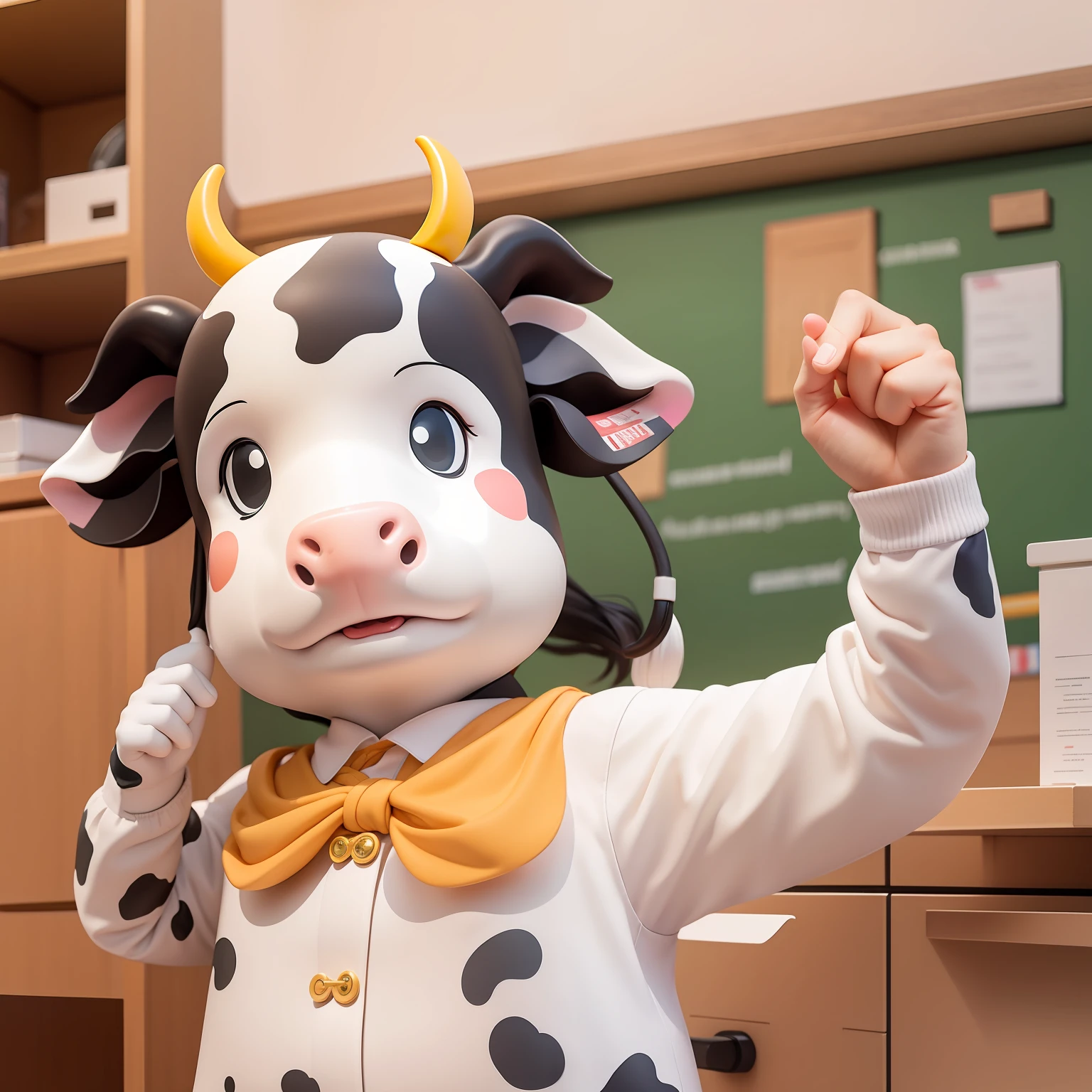 Cow mascot，Embodying the education of people，Advocate for science