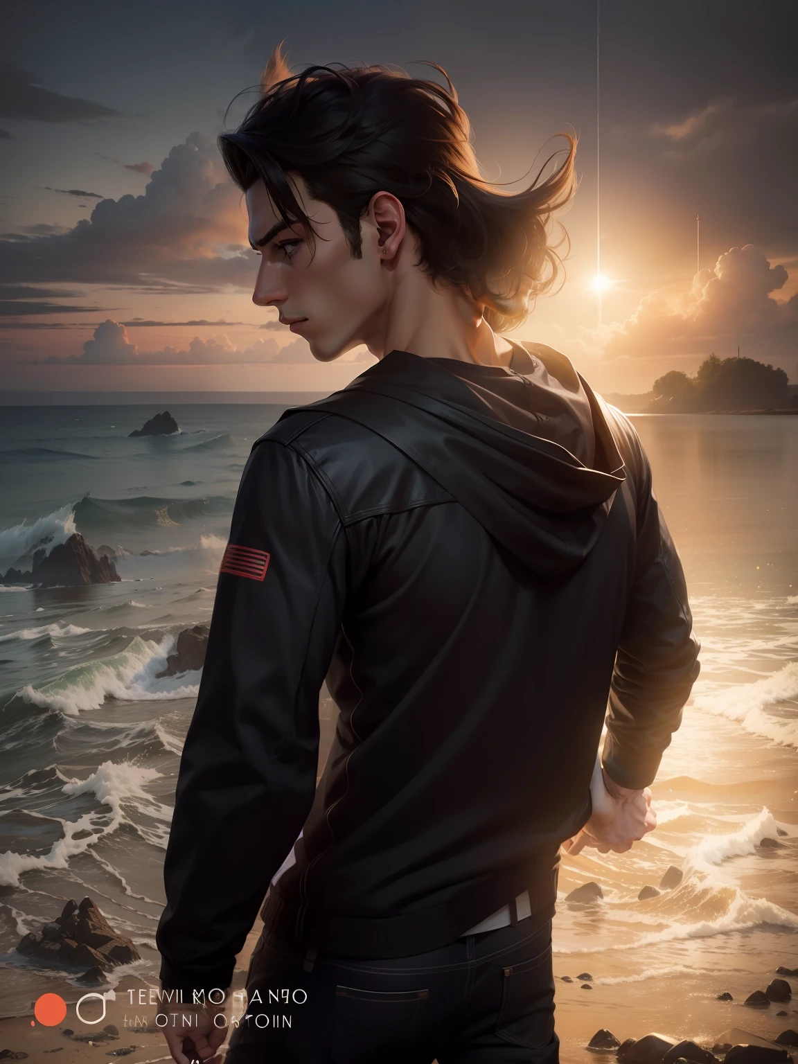 Change background handsome boy