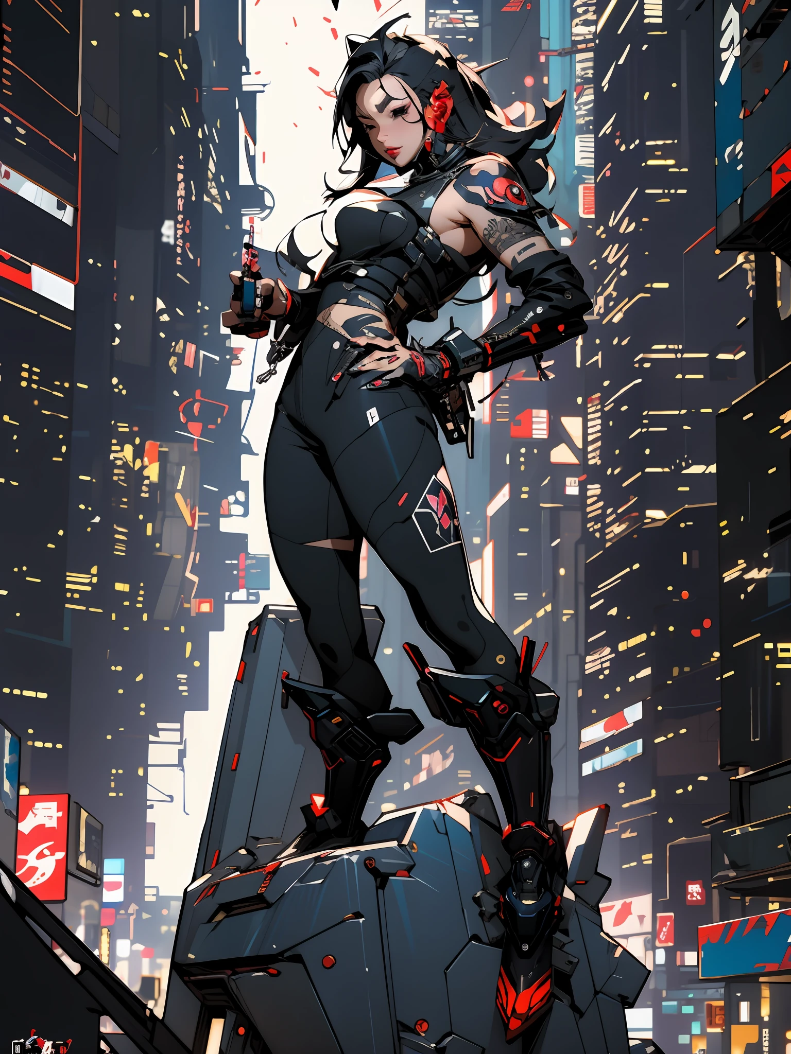 There's a woman in a futuristic outfit holding a gun, cyberpunk anime mech, meninaime cyberpunk feminino, garota anime cyberpunk, arte digital do anime cyberpunk, Cyberpunk 2 0 e. o modelo menina, cybezangada deusa linda, arte cyberpunk anime, Cyberpunk femme fatale, arte de anime cyberpunk, arte de fantasia sombria cyberpunk, Garota cyberpunk, cyberpunk menina bonita, cyb themed art