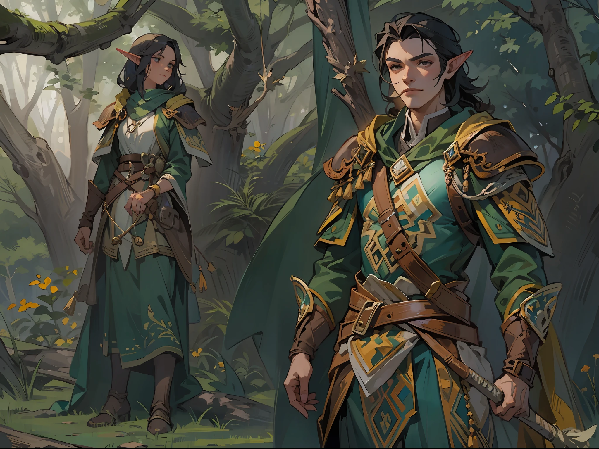 1 wood elf ranger noble male