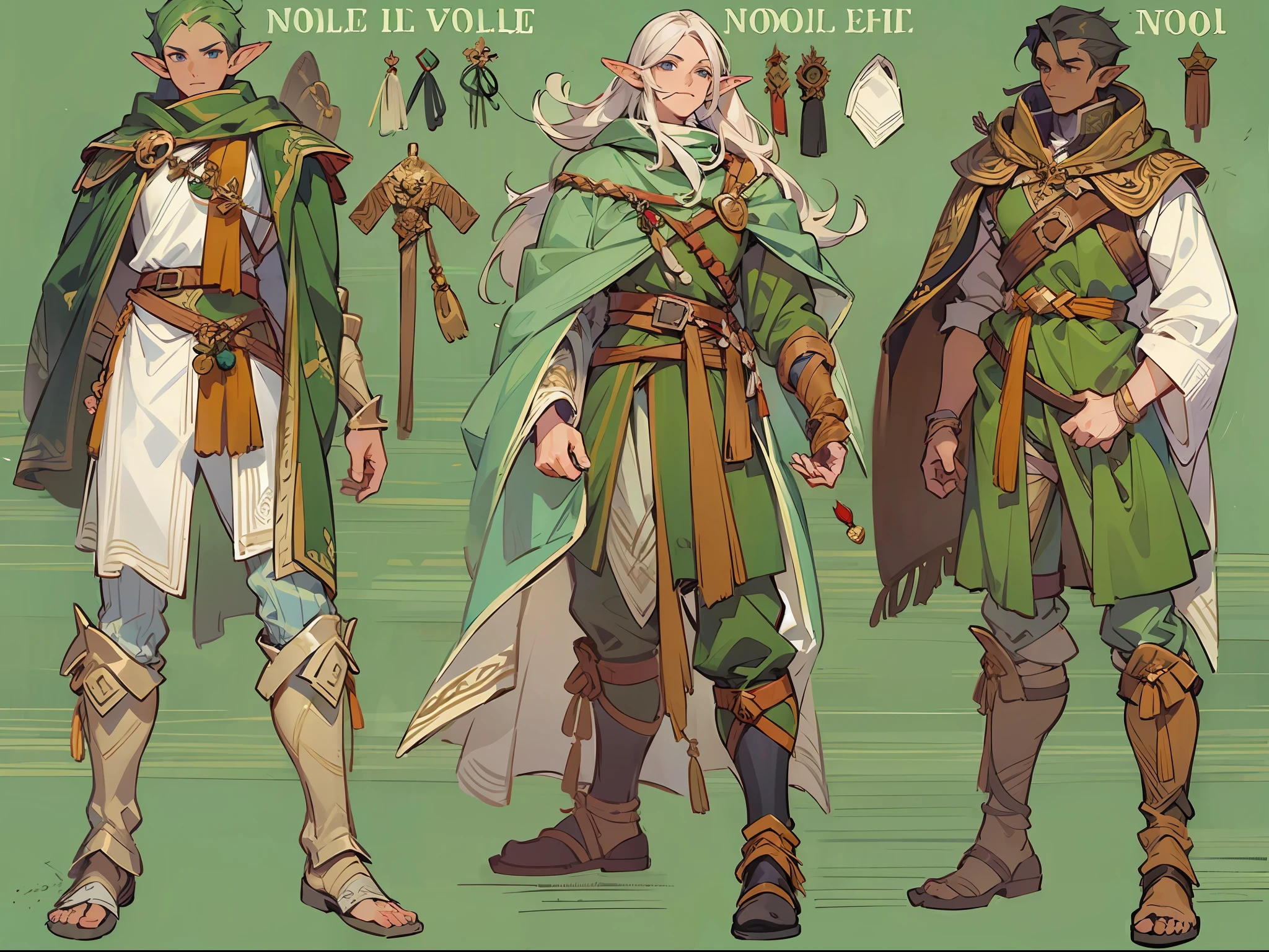 ((male elf)), (wood elf), medieval fantasy, ((noble clothes))
