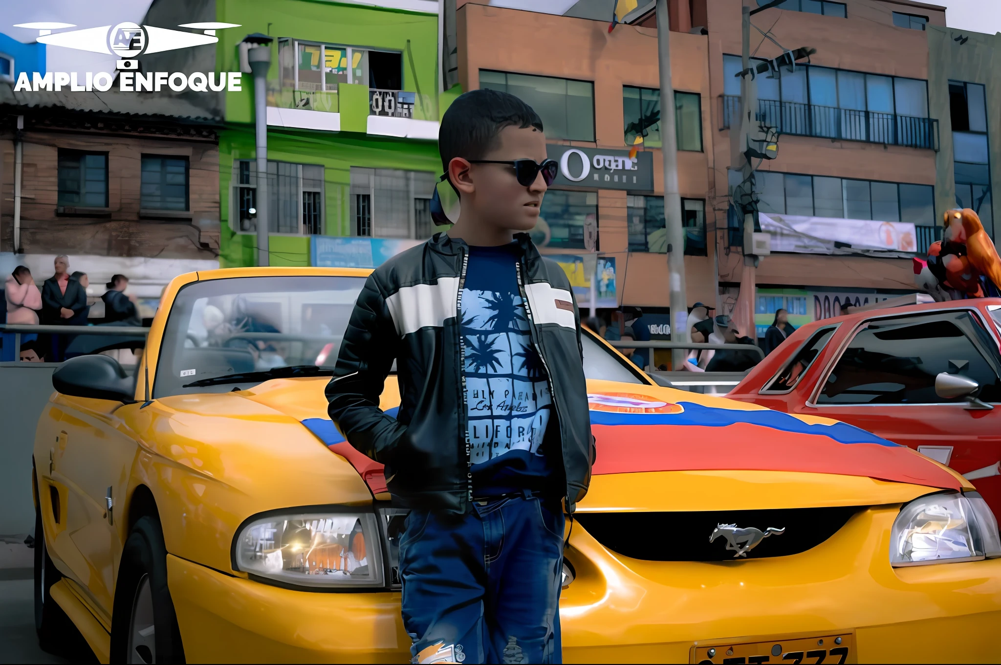 There is a child standing next to a yellow taxi, joven, Elegante, Favorito de los fans, Estilo Boixcar, peruvian boy looking, muchachos, Adolescente, por Victor Adame Minguez, Unique style, demobaza, Description, Vida en la calle, Aesthetic shot, zigor samaniego style, guapo, Filmstill Film