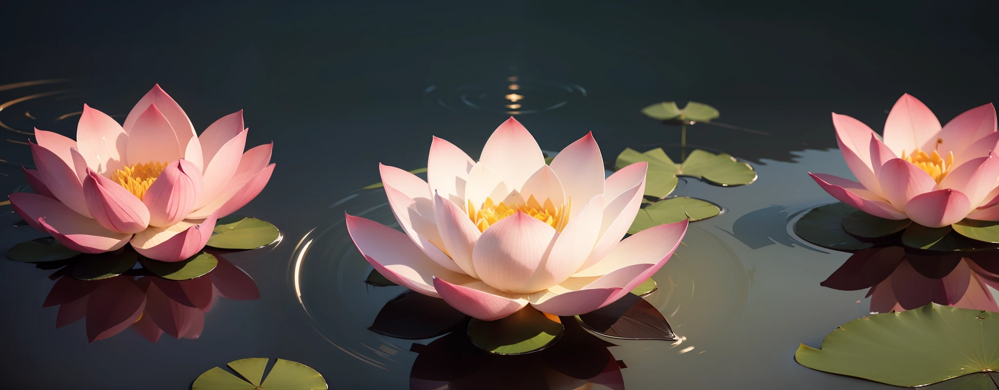 Create an image with a background with only one lotus flower, transmitindo um senso de universalismo e espiritualidade