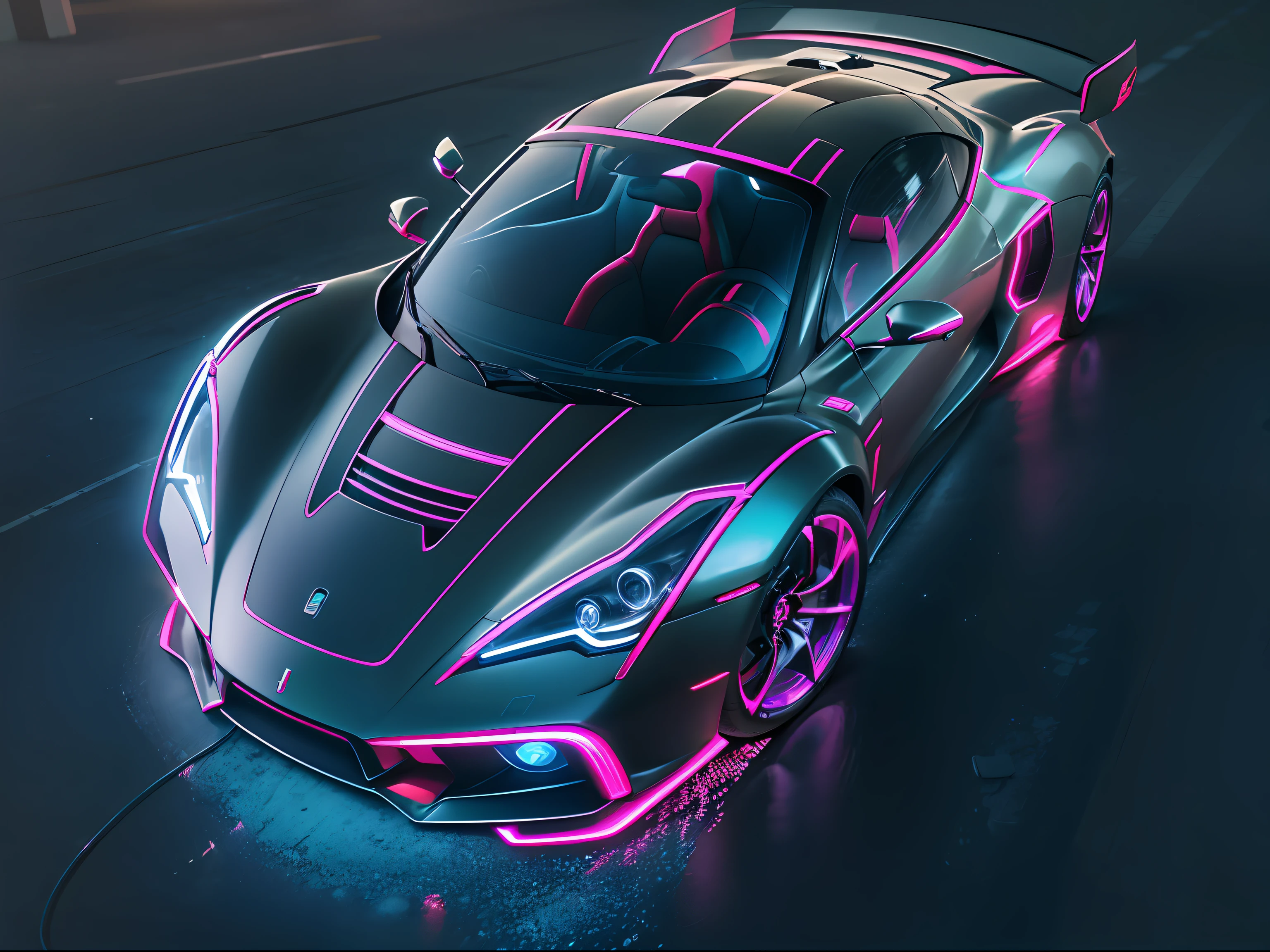 (1 transparent sports car on gorgeous city streets),Color transparent plastic,cyber punk perssonage,industrial design,streamlined line design,Sophisticated body structure,cleanness,(((Transparent visual impact))),(((Brilliant neon lights))),white backgrounid,ultra-realistic realism,hyper HD,high detal,best qualtiy,4K