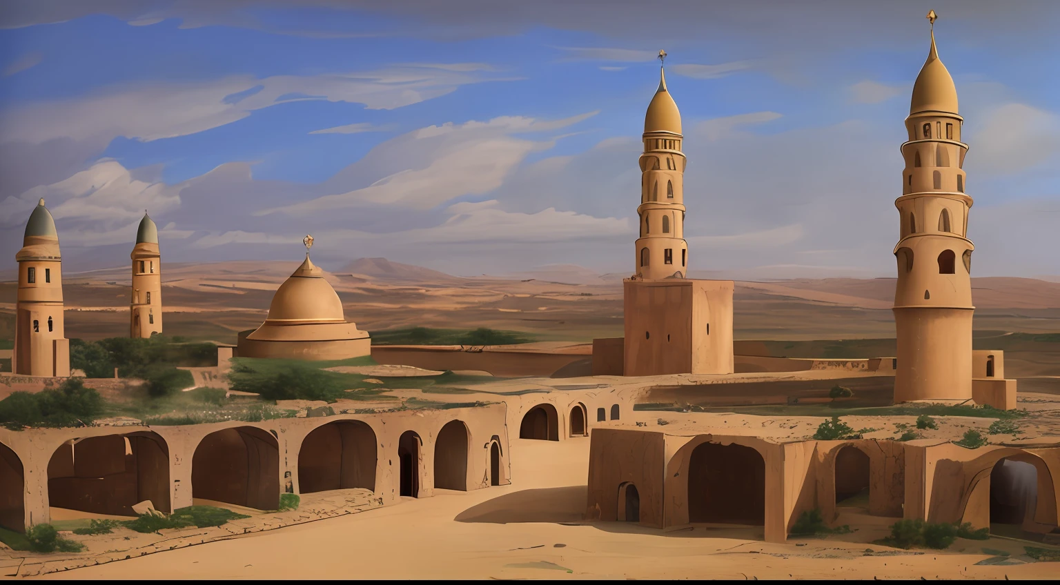 um farol da antiguidade, before we finally landed in the Horn of Africa, An empire of more than seven hundred years, Axum Africa, stunning photographic view of the sunset landscape, master part, trending in cgsociety, 4k, 8k, disco Rigido, [art-station:1], arte conceitual, altamente detalhado, foco nítido, [Subsurface scattering:1], art by Gabriel Lekegian and Abbas domains of Axum during the Middle Ages and early Modern Ages
