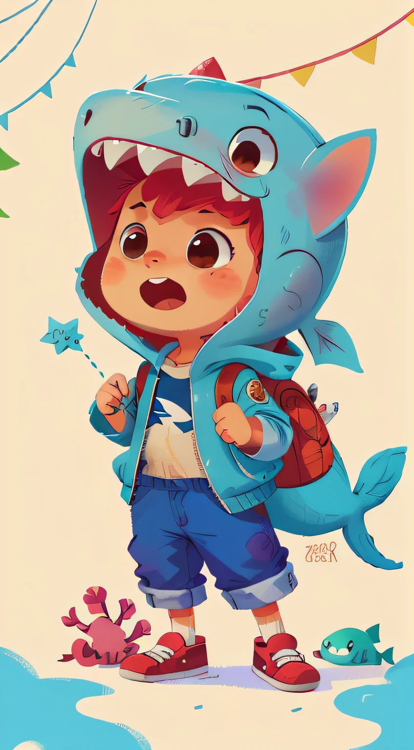 shark para colorir