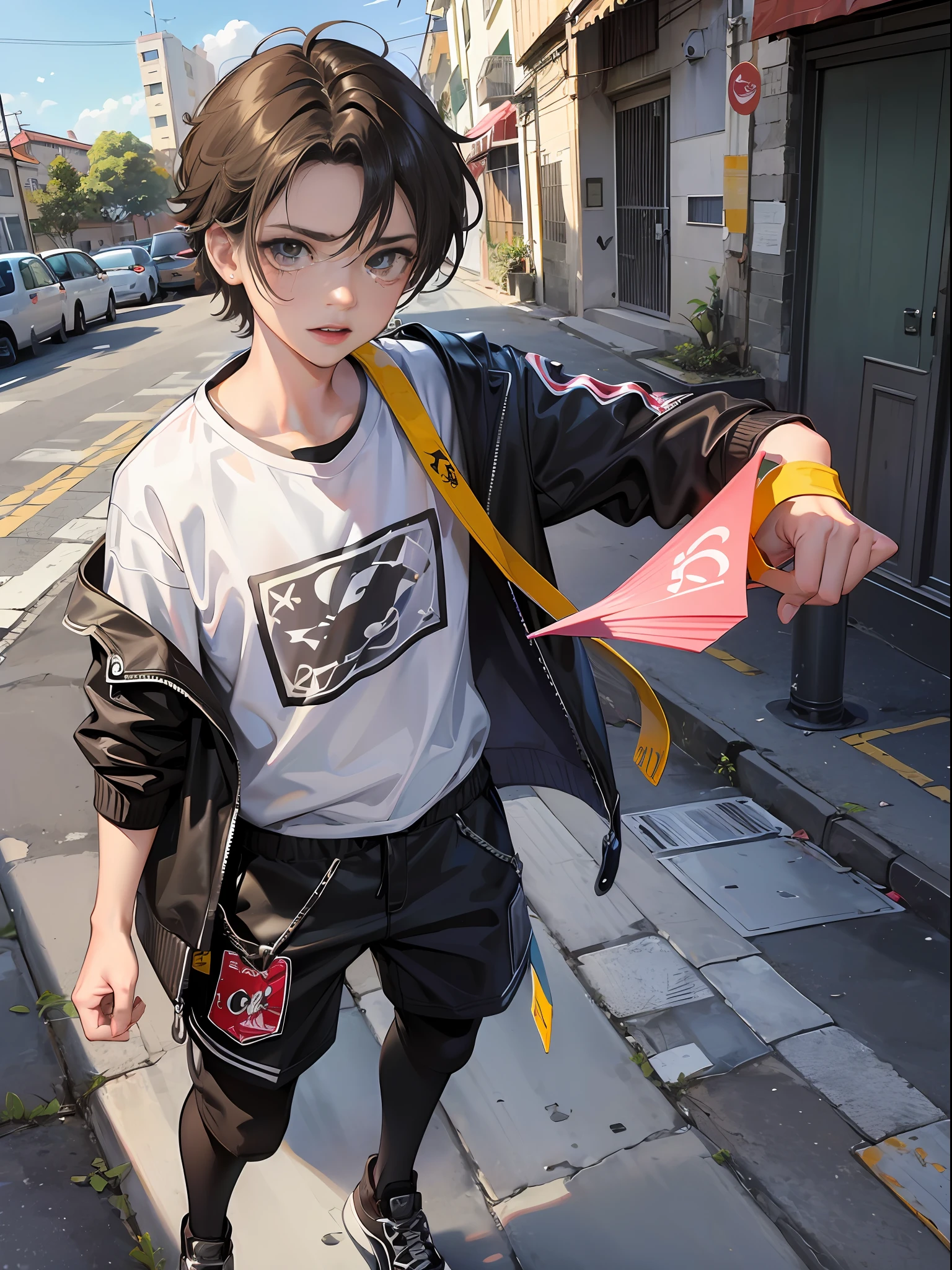 I jumped the wall to run after a kite, joga conversa fora, tears up the neighbor's garbage and a lot of occurrence, For a single little boy it is fun to do what is forbidden, caminho do malandro, cara de bandido malvado demonio