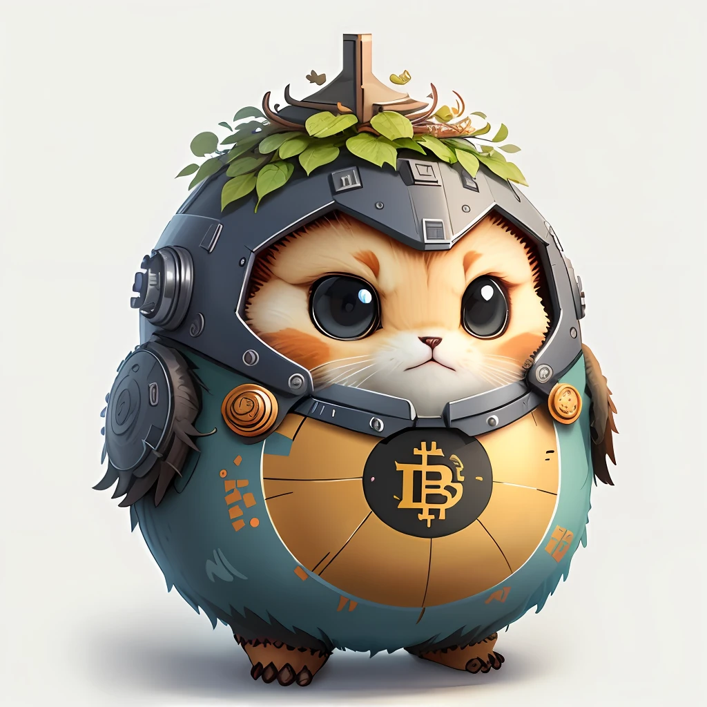 "Create masterpieces of cute creatures with super detailed concept art,Inspired by:. There is a large visible bitcoin on the chest, Unleash your inner Cu73Cre4ture programmer with the power of steady diffusion,Bring your imagination to life!", high detal, 8K