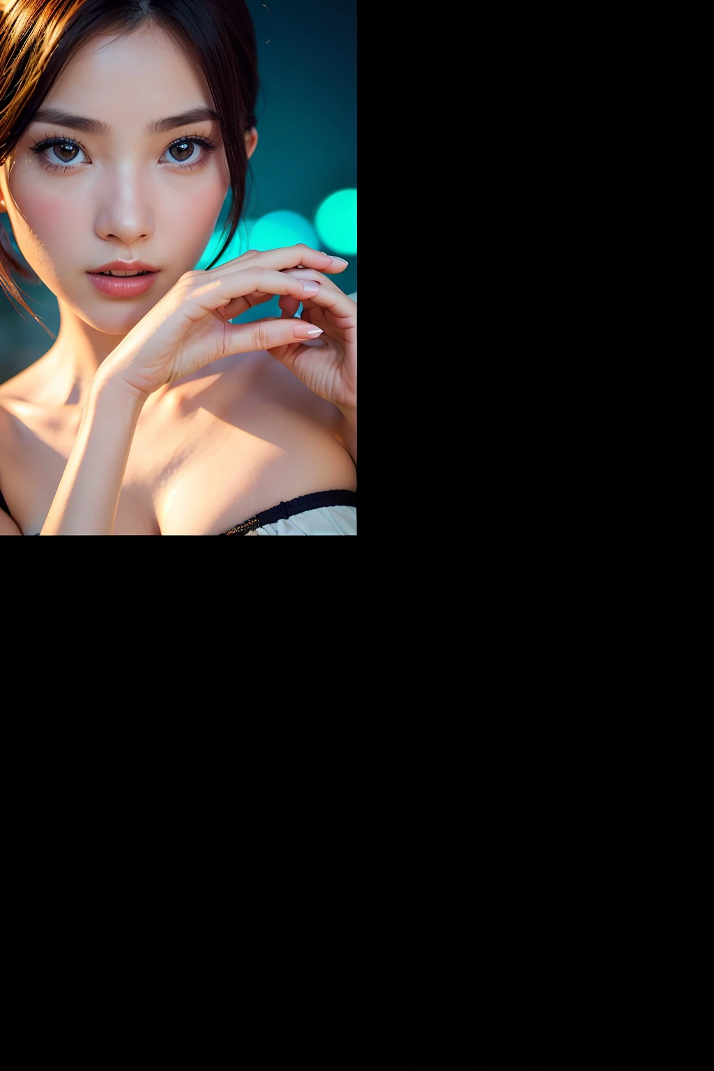 Best Quality, Masterpiece, 1 Girl, Beautiful Face, (Photo Realistic:1.3), Edge Lighting, (High Detail Skin:1.2), 8k Ultra HD, DSLR, High quality, High resolution, 4K, 8K, Bokeh, Ridiculous, Best Ratio Four Fingers and One Thumb, (Realistic:1.3), Cute 1Girl, Wearing Black Formal Blazer, Medium Tits, Long Skirt