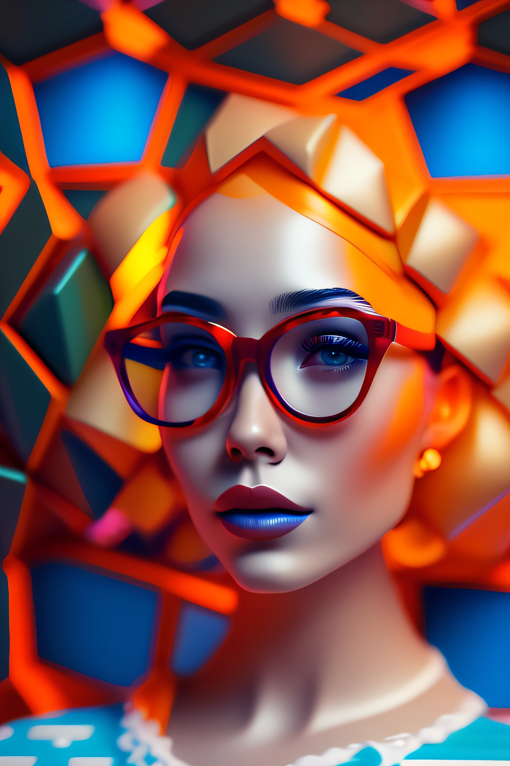 (retrato fashionista REALISTA, uma mulher francesa, mais velha, idosa, rosto europeu, imagem rica em detalhes, with yellow glasses, 1950s with intricate colorful, modern vintage glasses), uma pintura fotorrealista de Derek Zabrocki, cabelo com flores colorful, expression would be, (fotografia digital extremamente detalhada: 1.2), Standing in the middle of the city, (((corpo inteiro))), imagem crua,, Hasselblad, 50asa, f8, 12 millimeters, efeitos de brilho, Raios de Deus, handdrawn, prestar, 8k, octan render, Cinema 4D, liquidificador, Escuro, atmospheric 4k ultra detailed, cinematic sensual, foco nítido, Very serious illustration great depth of field, obra-prima, cores, 3d octane render, 4k, arte conceitual, trending in the artstation, hiper realista, cores vivas, Anel luminoso, extremamente detalhado CG unidade de papel de parede 8k, trending in artstation, trend in CGSociety, estilo Pop Art por Yayoi Kusama, intrincado, alto detalhe, Dramatic , energia pura, light particles, scientific fiction