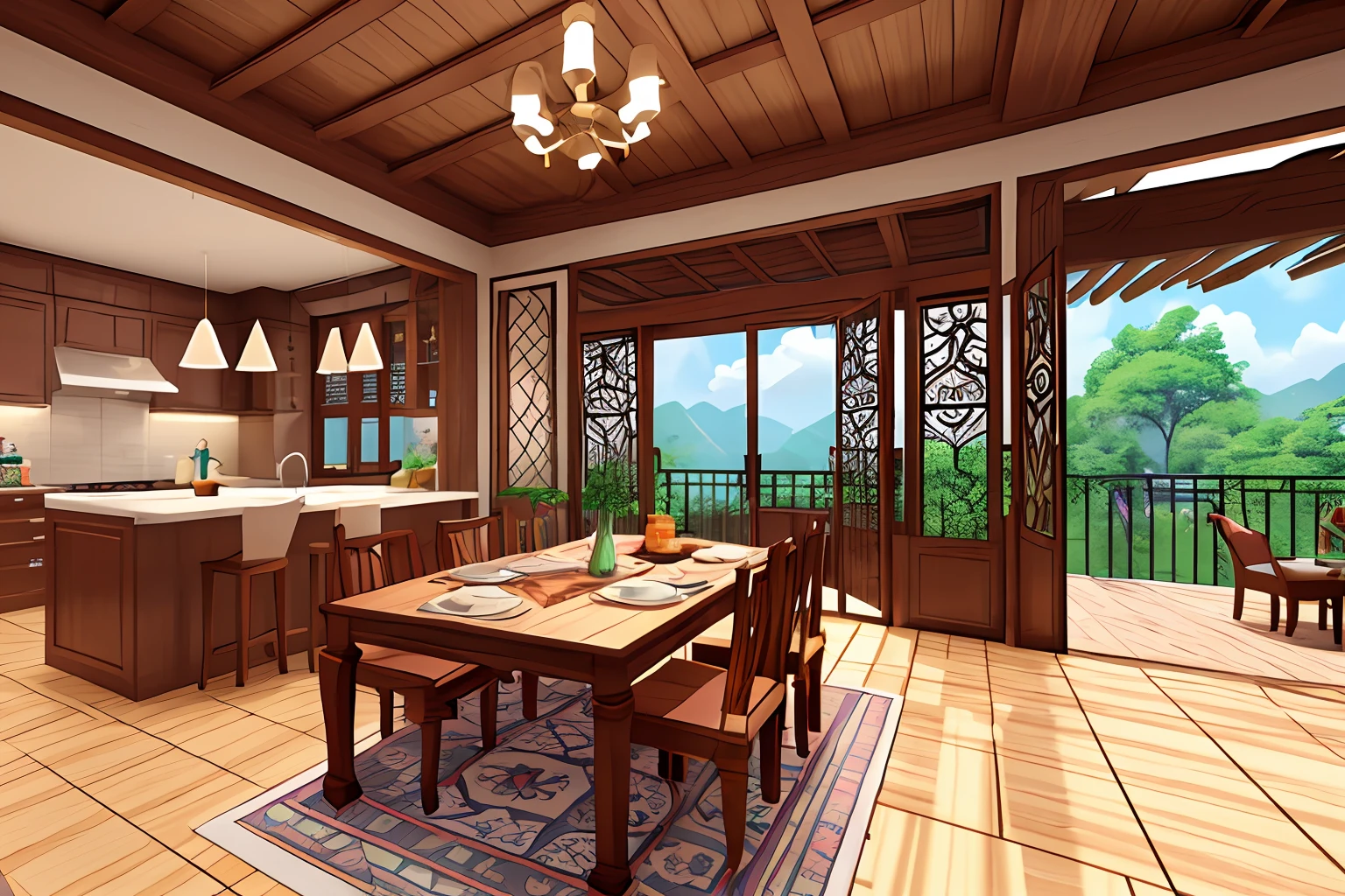 boasting intricate wooden carvings, elegantly curved doors and windows, and splendid tiled roofs. traditional Vietnamese architectural styles,  stylized 3d render, isometric 8k, 3 d stylize scene, 3 d render stylized, stylized as a 3d render, isometric 3d render, isometric style, detailed 2d illustration, realistic 3 d style, super detailed color lowpoly art, 3d illustration