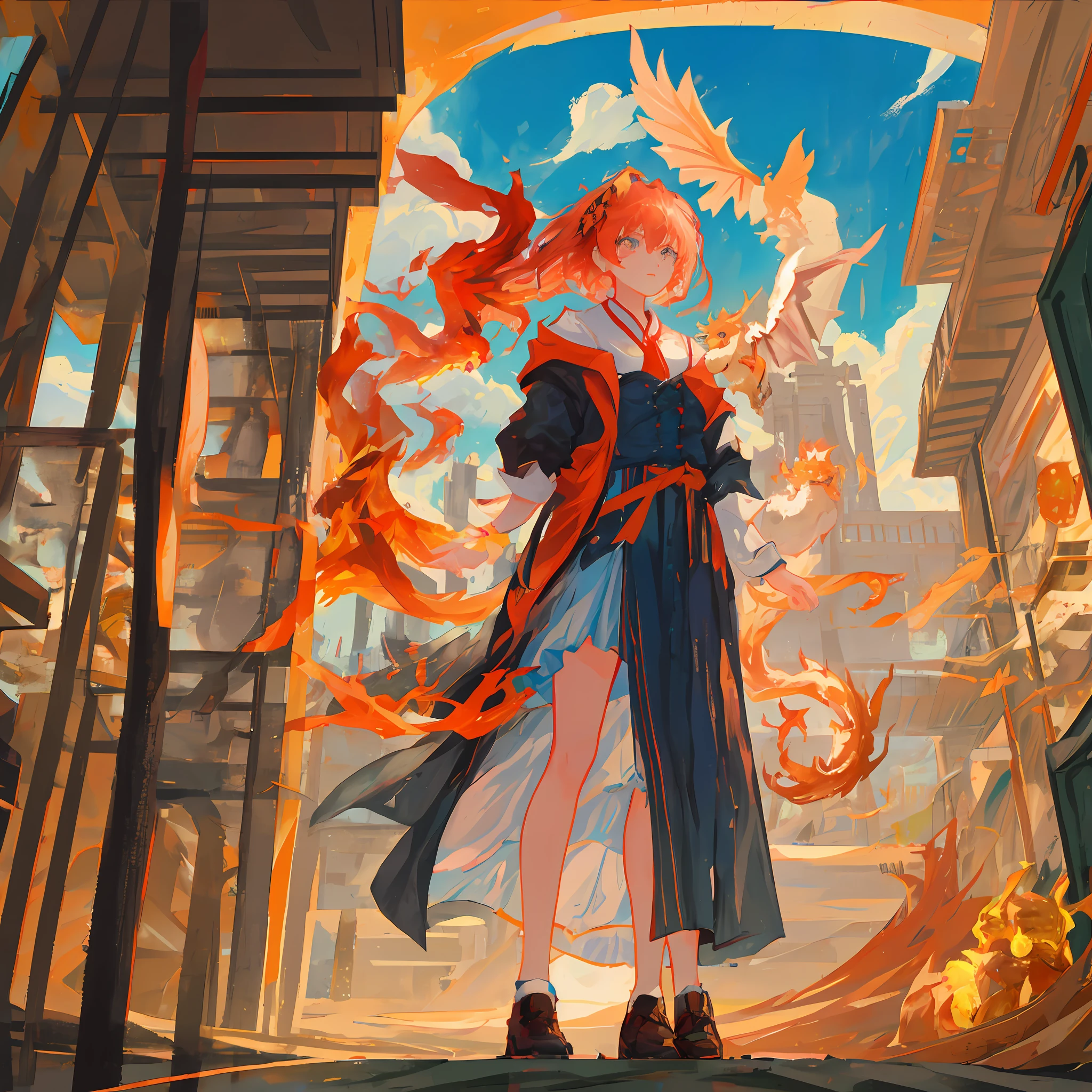Scenario one:A city full of high-rise buildings，Late afternoon。
Faraway view:Showcasing the beautiful scenery of high-rise buildings and dragon and phoenix clouds。
in a panoramic view:Girl standing alone between tall buildings，Look up at the sky。
Scenario two:The girl looked at Long Fengyun
●Medium view:The girl's eyes were focused，Gaze at the dragon and phoenix clouds in the sky。
Close up:The girl bowed her head slightly，Revealed his love for Dragon and Phoenix Cloud。
Scenario three:Dragon and phoenix clouds grew their heads，Look at the girl
。中景 the scene is:Dragon and phoenix clouds grew their heads in peculiar forms，Look at the girl。
●Close-up:The girl's surprised expression，His eyes flashed with excitement and curiosity。
Scenario four:The girl picks up the camera
●Close-up:The girl picks up the camera，Get ready to record this wonderful moment。
● Close-up:The girl saw Long Fengyun through the camera viewfinder in front of her eyes。
Scenario five:Reversal or burst point
●Close-up:The girl puts down the camera，The dragon and phoenix clouds in the camera suddenly disappeared。
。in a panoramic view:The girl was stunned，You can't see the dragon and phoenix clouds，Only ordinary sky remains。