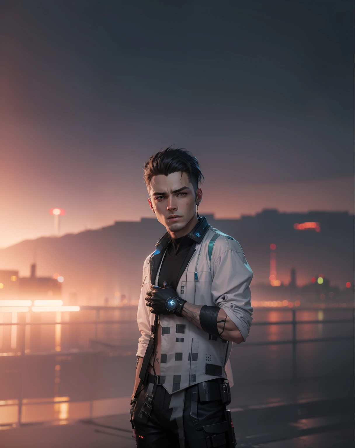 Change background cyberpunk, handsome boy realistic face 8k, ultra realistic