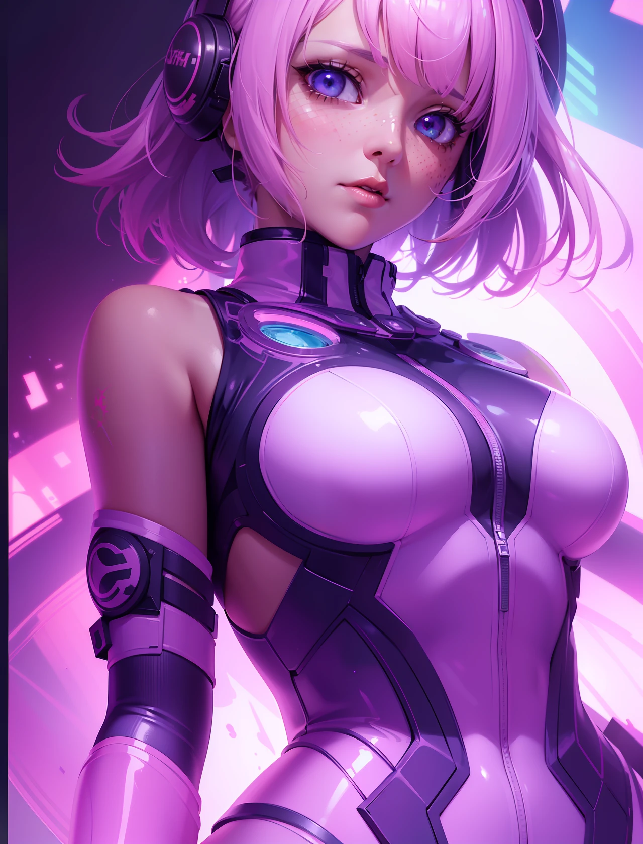 A girll, Gwenpool, latexx, Cleavagee, Transparentt, shoulder length messy hair no clothing, happy, Full body, Beautiful anime waifu style girl, hyperdetailed painting, luminism, art by Carne Griffiths and Wadim Kashin concept art, 4k resolution, fractal isometrics details bioluminescence , 3d render, octane render, intricately detailed , cinematic, trending on artstation Isometric Centered hyperrealistic cover photo awesome full color, hand drawn , gritty,oil watercolor painting realistic, intricate, hit definition , cinematic,Rough sketch, bold lines, on paper, Breasttss Bigg oness.