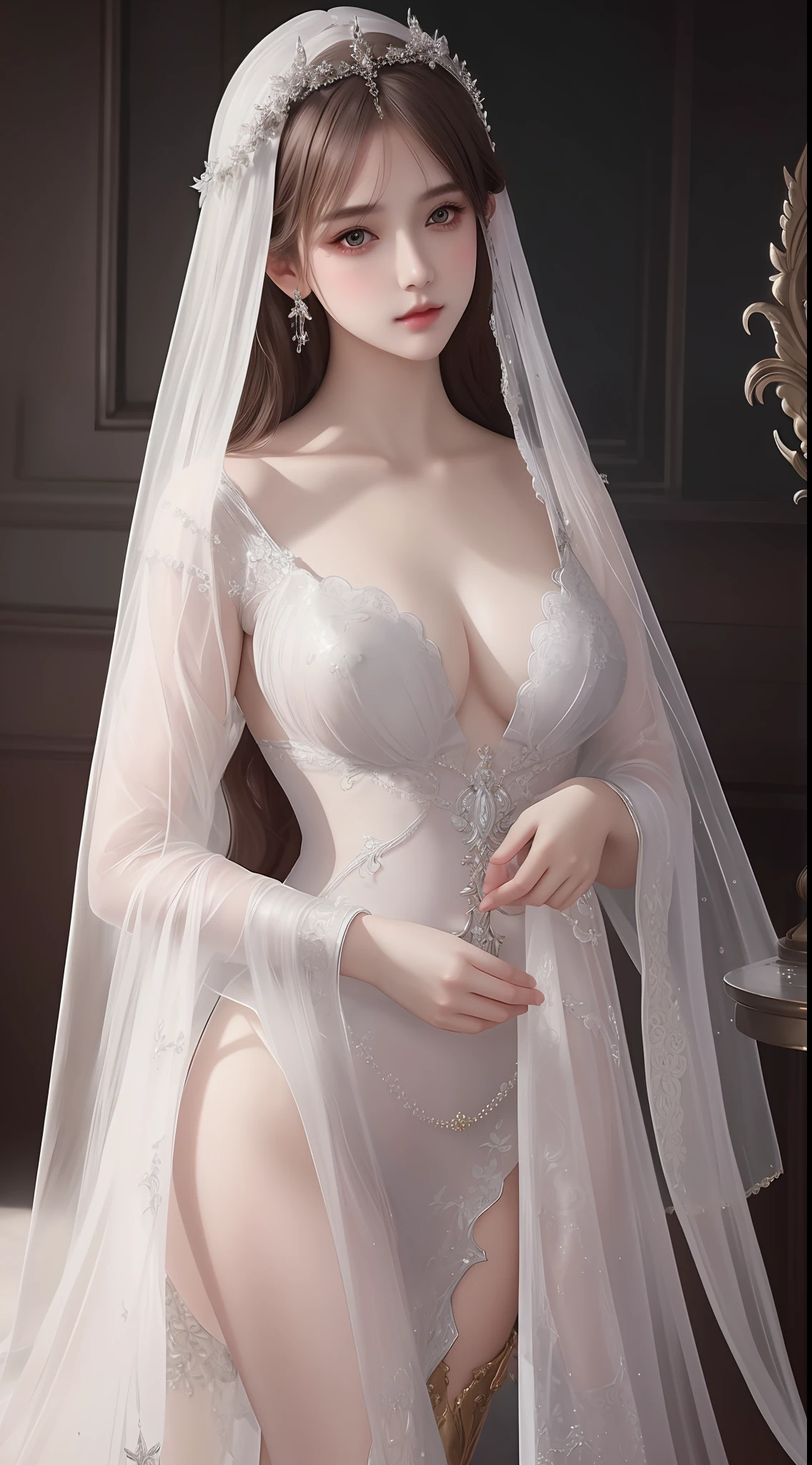 the perfect human model cute angelic girl posing, accurate details, detailed face, fantasy silver clothes, dramatic, intricate, elegant, highly detailed, digital painting, artstation, concept art, smooth, sharp focus, illustration, art by gustave dore, octane render, 4k