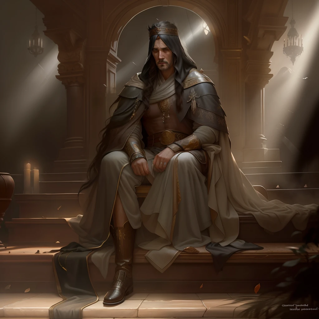classical roman spa interior view, furniture, sandstone old natural treebark asphalt, still life oil painting, medieval style, (gloomy:1.4), gloomy background, god rays, (high detailed skin:1.2), 8k uhd, high quality, by Greg Rutkowski