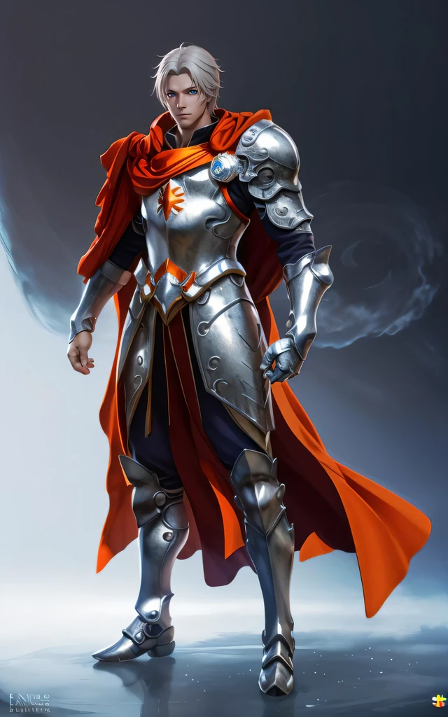 sehele style, anime, a man knight, 8k, 4k, Unreal Engine 5, octane render, trending on pixiv, fanbox, skeb, masterpiece, smooth soft skin, big dreamy eyes, beautiful intricate colored hair, anime wide eyes, soft lighting, concept art, digital painting,