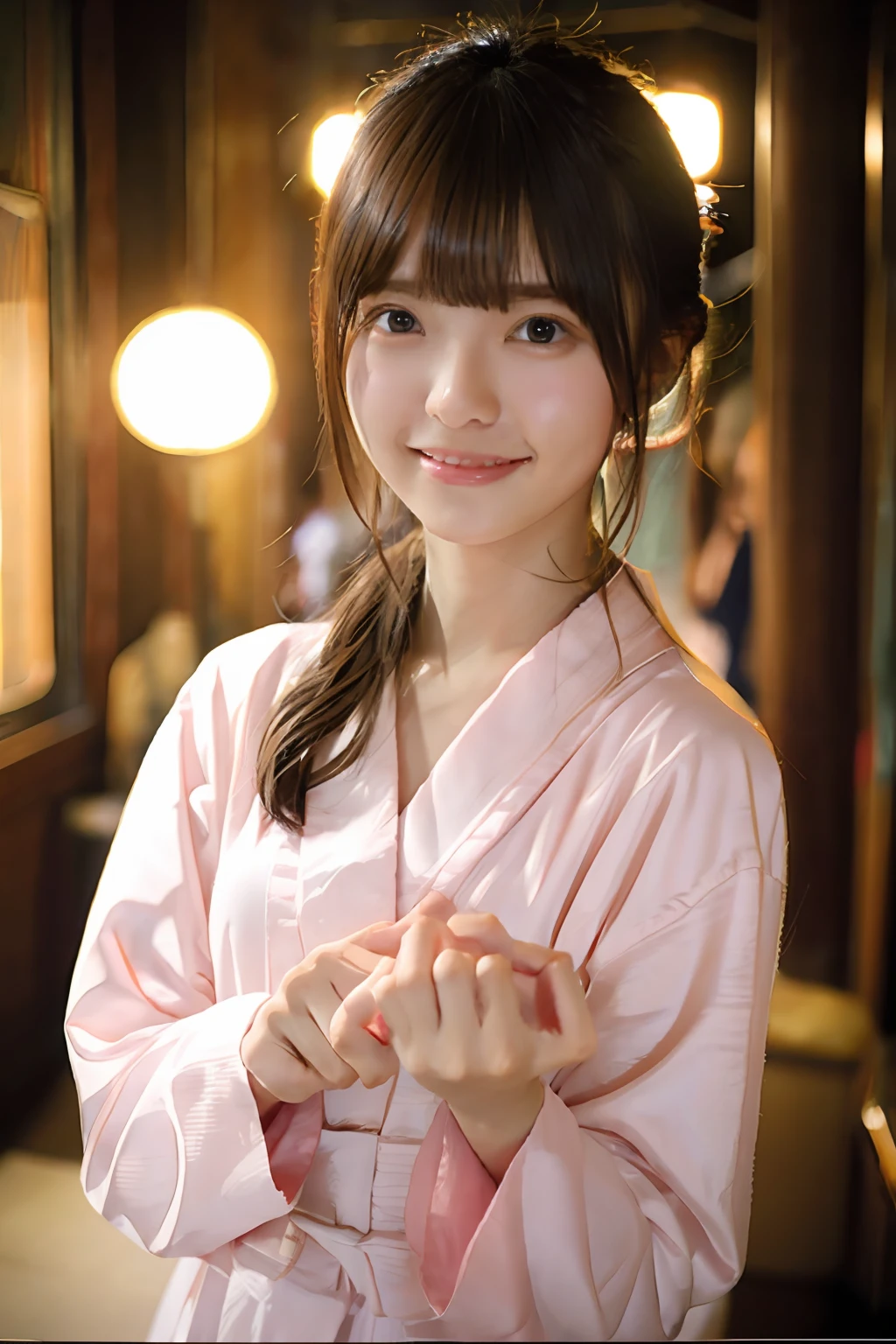 bathrobe、Summer Festivals、nightclub、japanes、Luxury、cute little、a beauty girl、a smile、pounding
