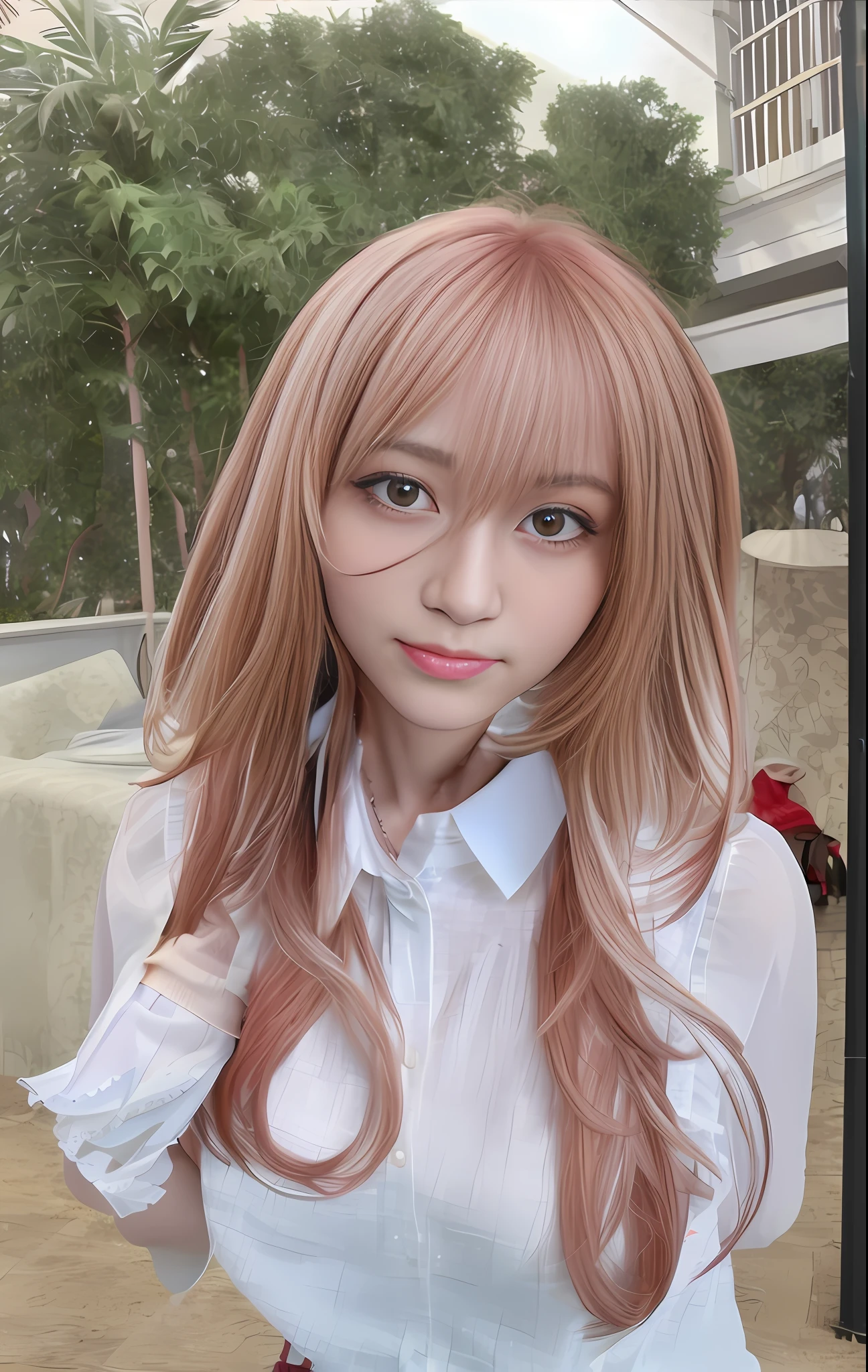 ((medium breast, tomboy girls, small head)), daylight, sunlight, (chiseled abs : 1.1), (perfect body : 1.1), (short wavy hair : 1.2) , auburn hair, collar, chain, full body shot, crowded street, wearing black tanktop, jeans jacket, ((shorts)), (extremely detailed CG 8k wallpaper), (an extremely delicate and beautiful), (masterpiece), (best quality:1.0), (ultra highres:1.0),  beautiful lighting ,perfect lightning, realistic shadows, [highres], detailed skin, ultra-detailed