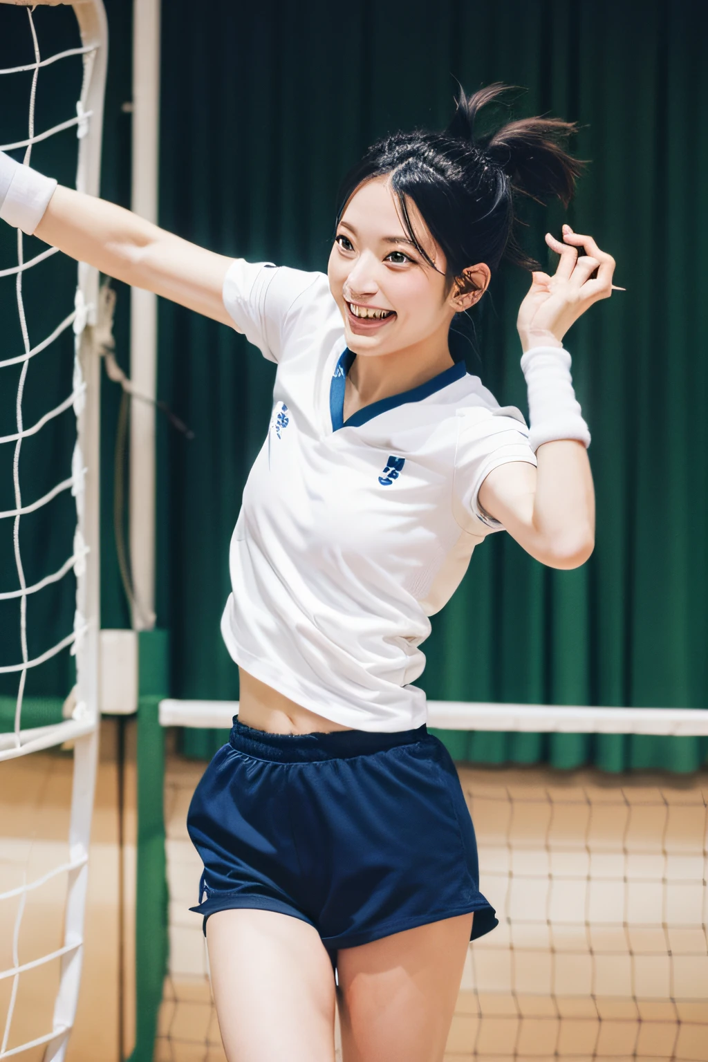 Photorealsitic、
women's pictures、volley、good proportion、Dynamism、
Akihide Tamura