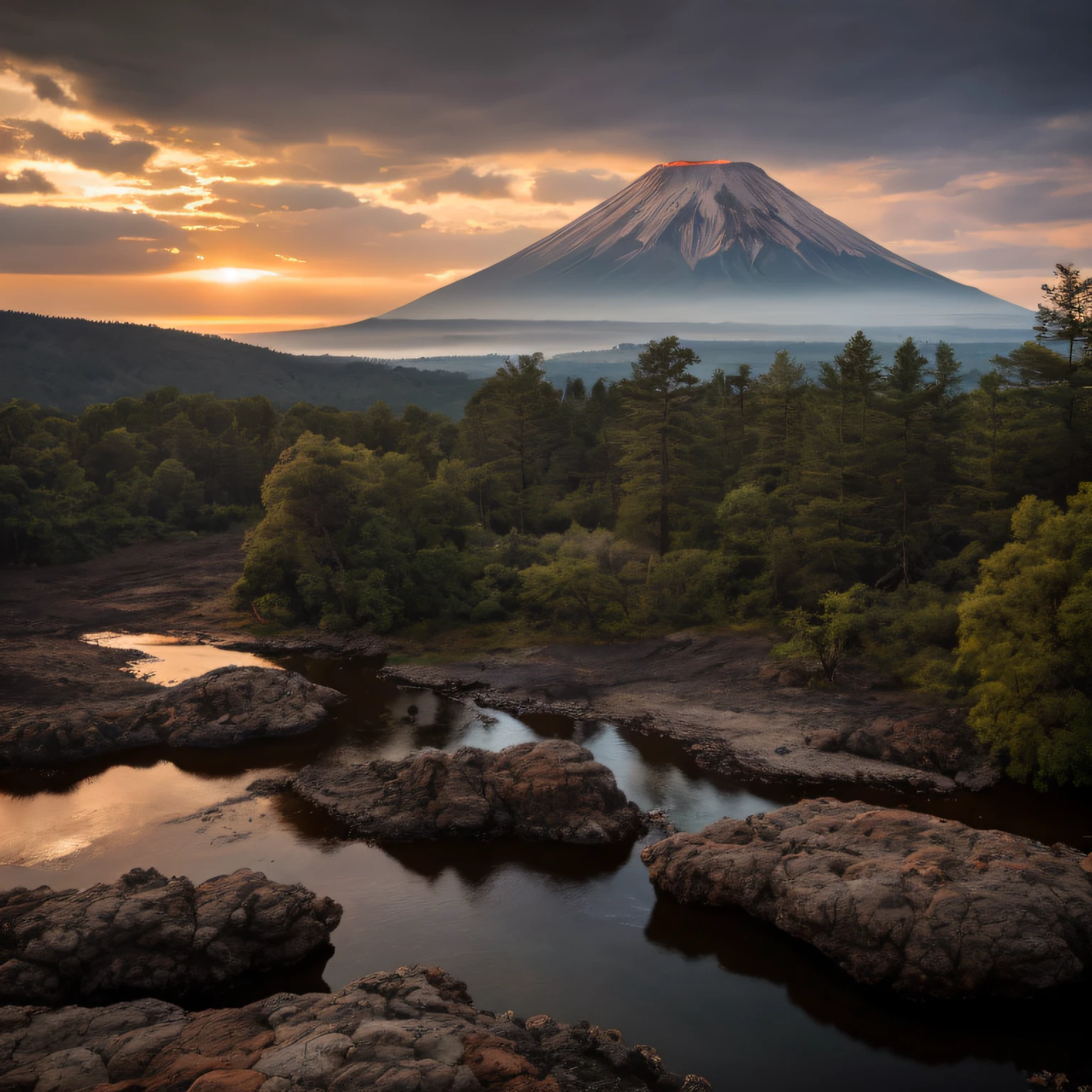 RAW photos,best qualtiy,超高分辨率,realisticlying,photograph of-realistic,A group of velociraptors in the forest,Stegosaurus,Run,lakes,in a panoramic view,There are volcanic eruptions in the distance,smog,molten lava,Armageddon,Cinematic texture,dark,(Very detailed CG unity 8K wallpaper), Photos of the world's most beautiful artwork, Professional majestic(photography of:Steve McCurry),8K UHD,digital SLR camera,Gentle lighting,high high quality,filmgrain,Fujifilm XT3 sharp focus,F 8,high detal,Sharp focus,dramatics,(watch audience:1.2),(Natural soft light)