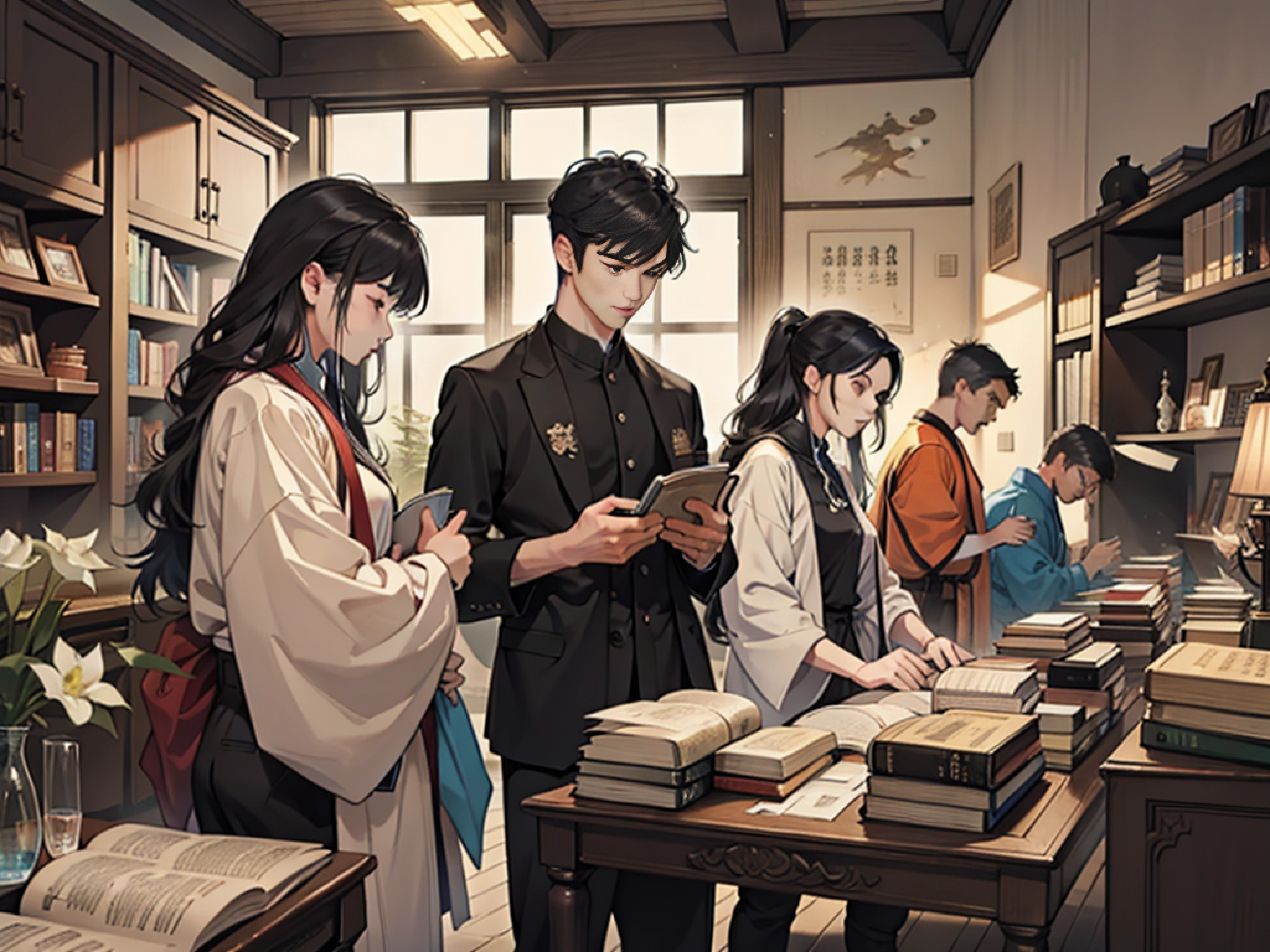 超高分辨率,The best quality library: A group of people who read books